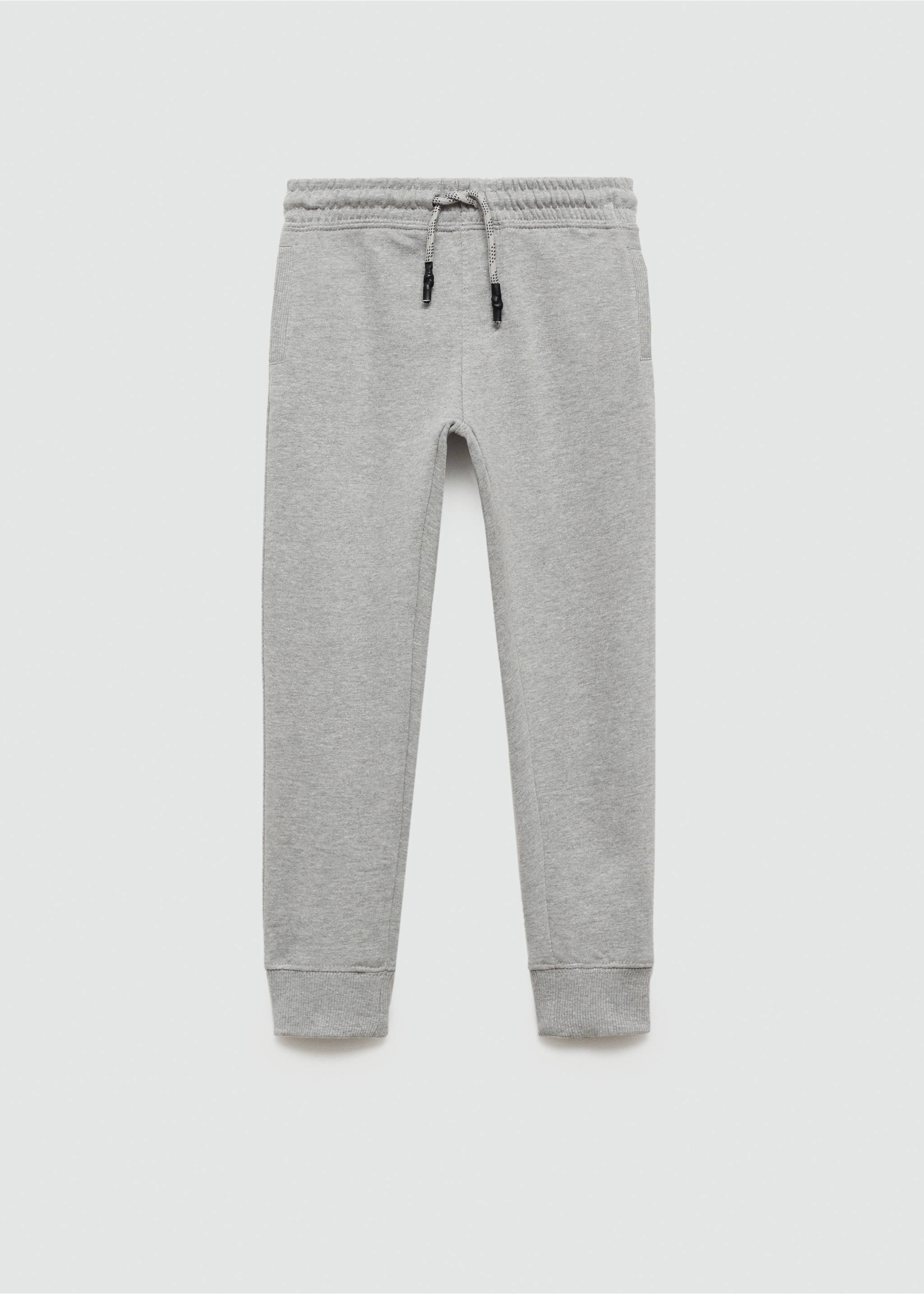 Cotton jogger-style trousers - Article without model, Medium Heather Grey. Ref: 77083271-00.