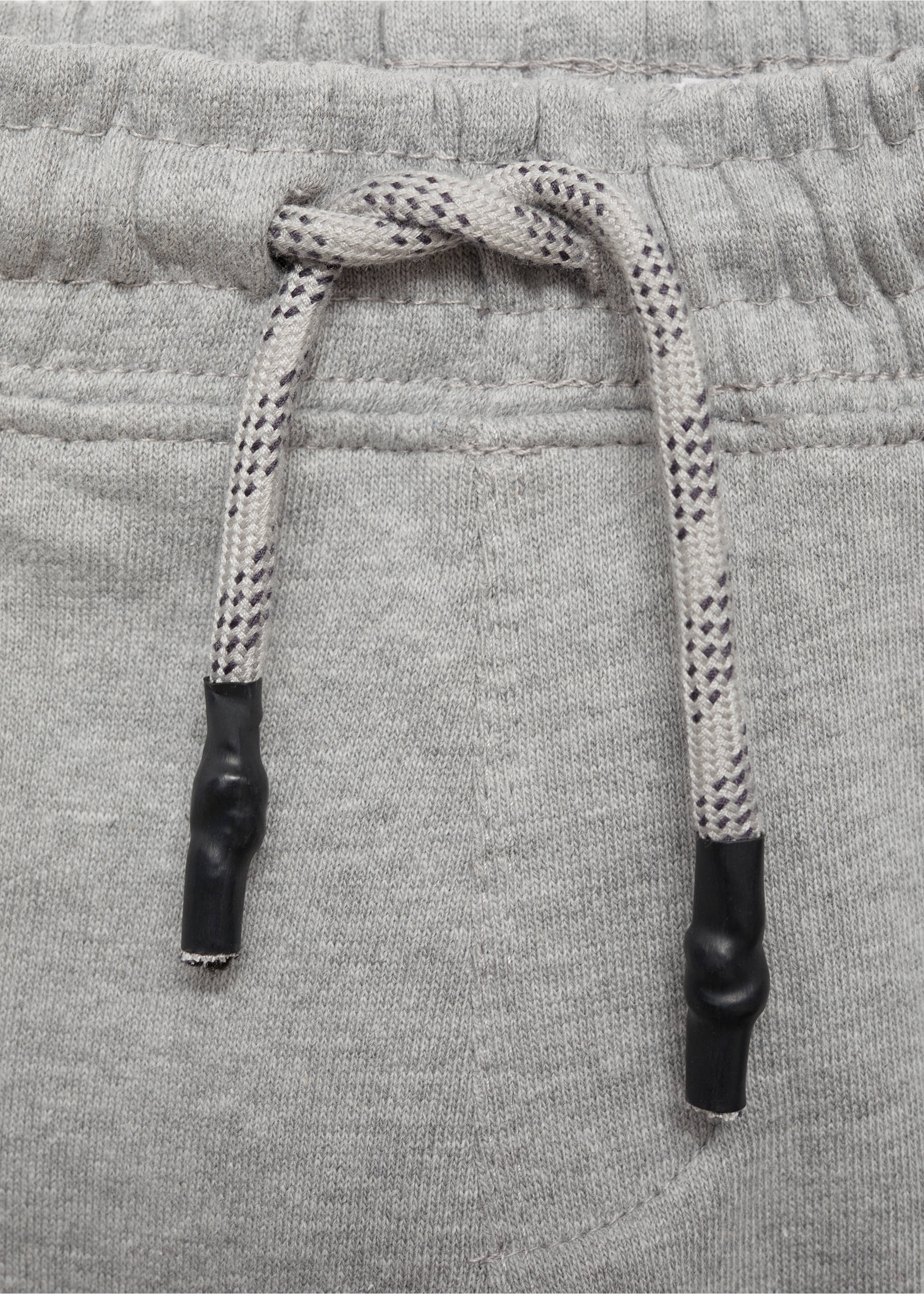 Cotton jogger-style trousers - Details of the article 8, Medium Heather Grey. Ref: 77083271-00.