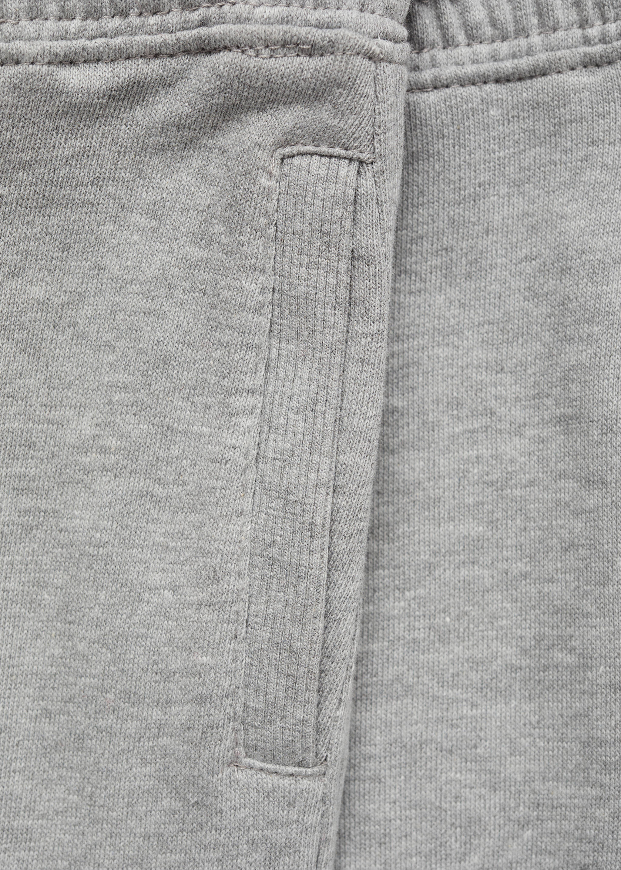 Cotton jogger-style trousers - Details of the article 0, Medium Heather Grey. Ref: 77083271-00.