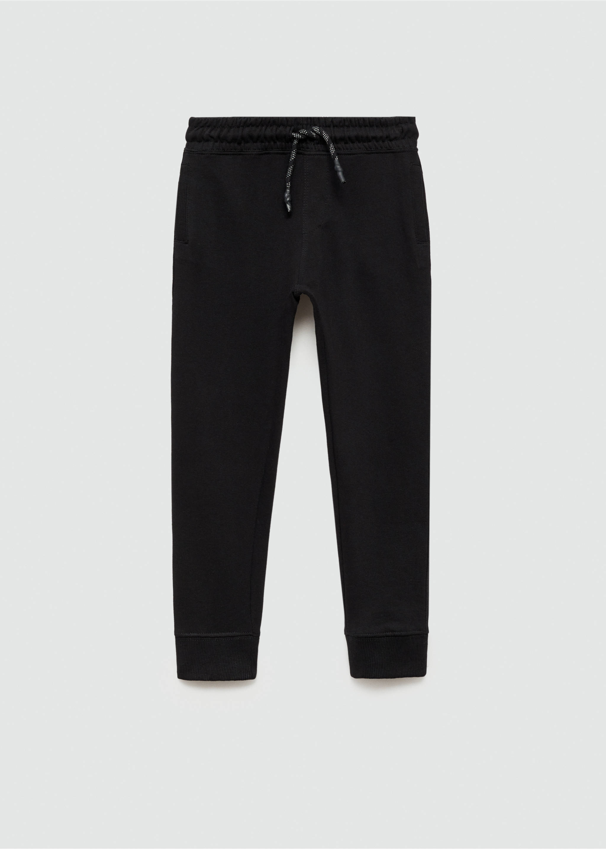 Cotton jogger-style trousers - Article without model, Black. Ref: 77083271-00.