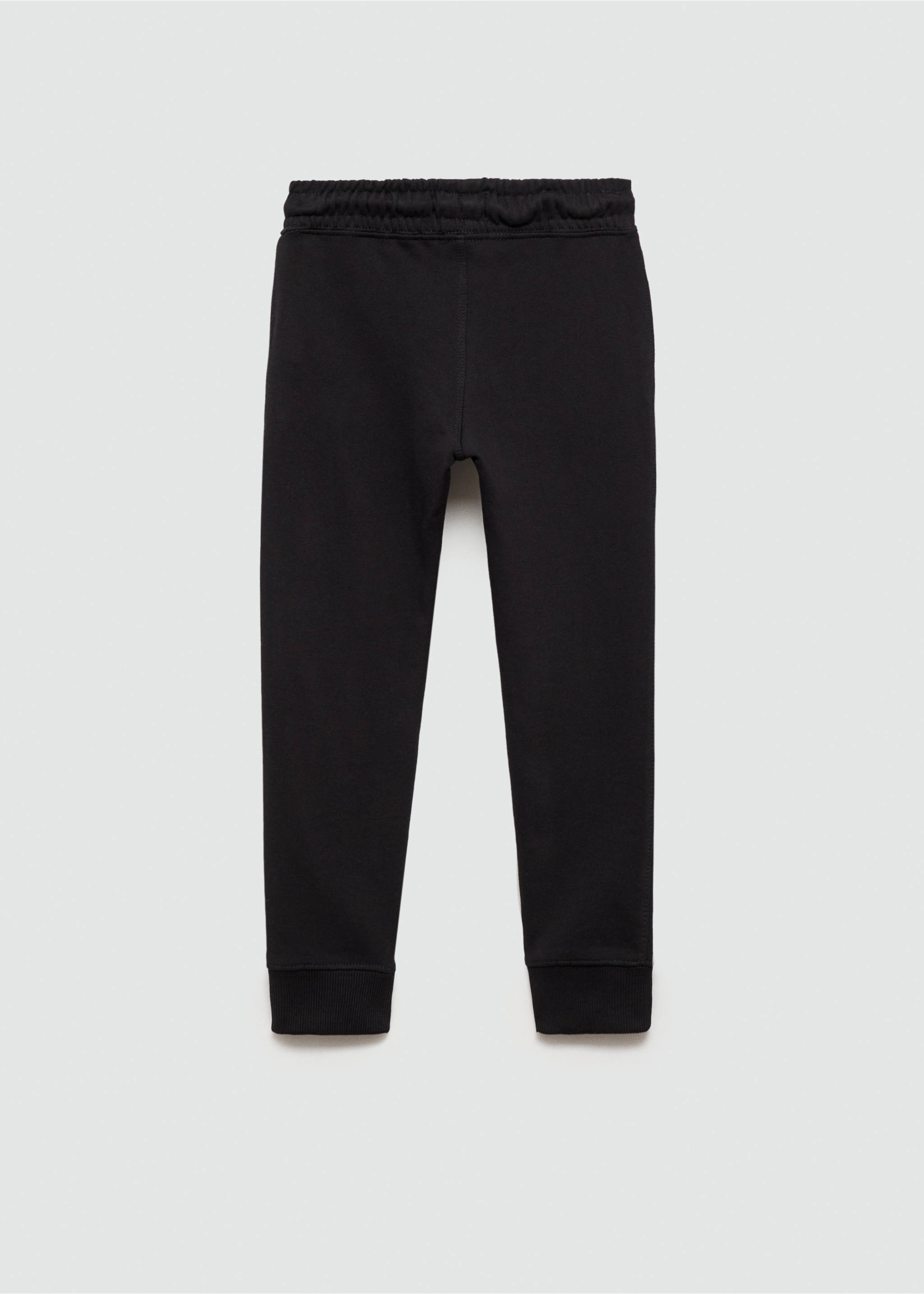 Cotton jogger-style trousers - Reverse of the article, Black. Ref: 77083271-00.