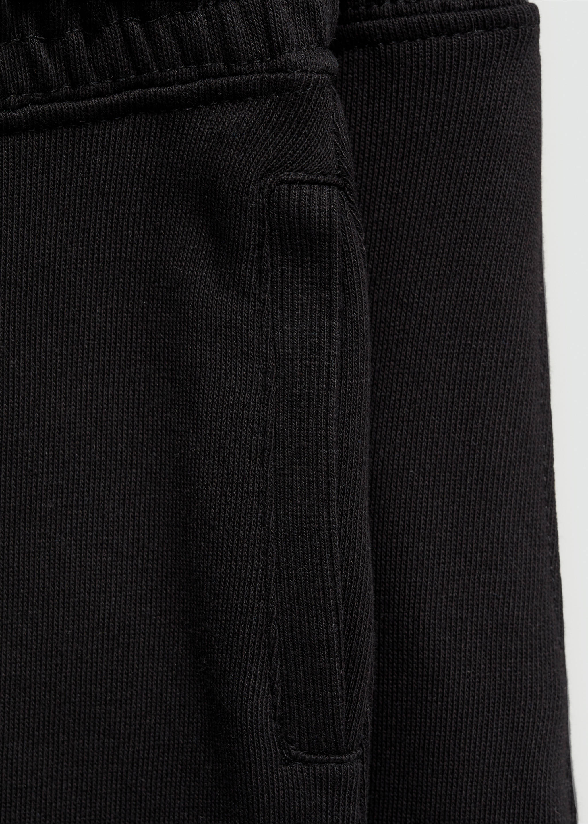 Cotton jogger-style trousers - Details of the article 0, Black. Ref: 77083271-00.