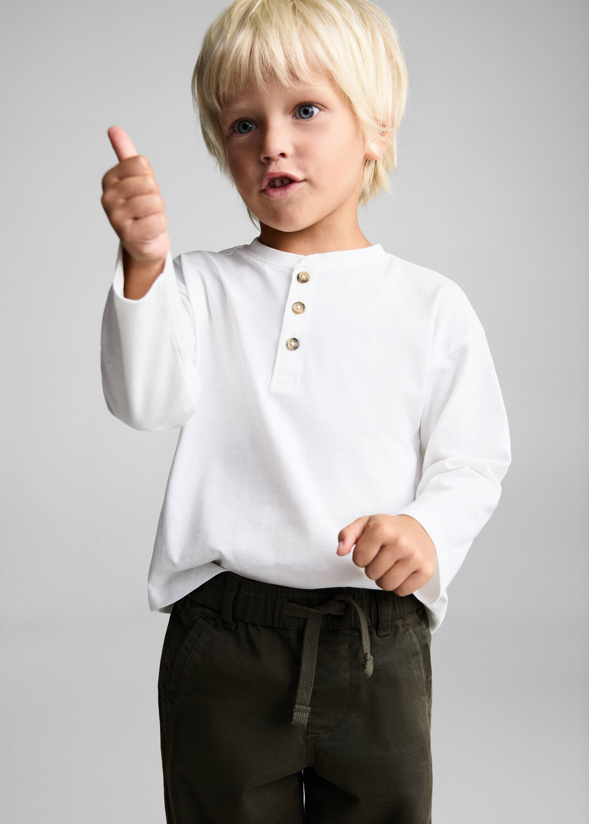 Elastic waist trousers - Medium plane
