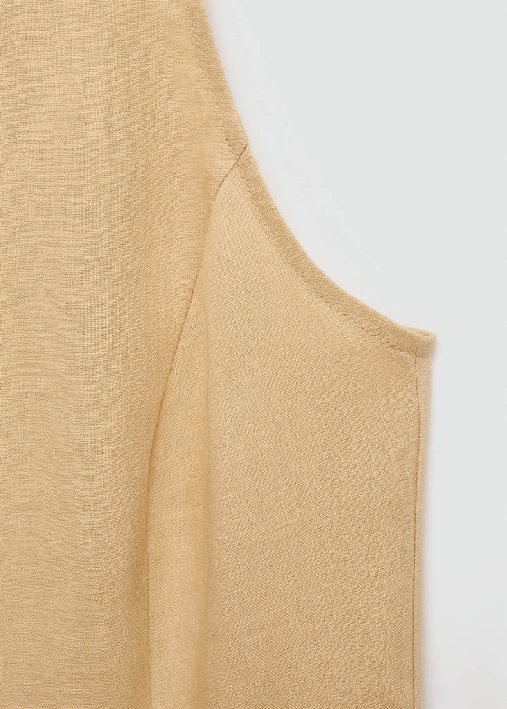 Linen-blend shirt dress — Ochre