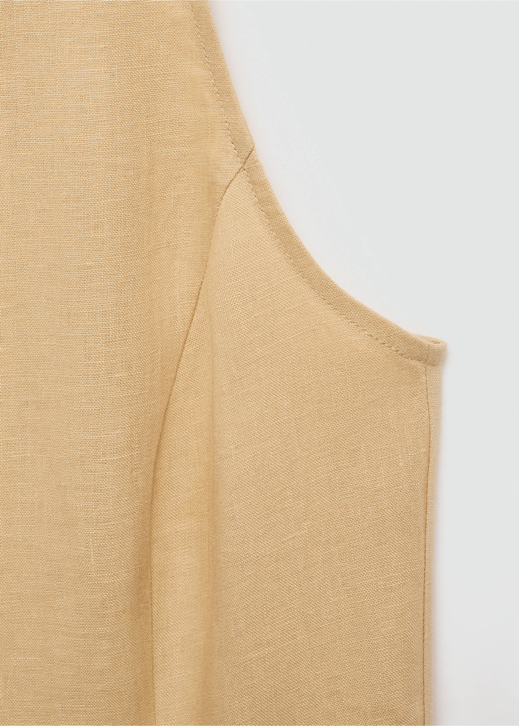 Robe chemisier lin - Détail de l'article 0, Ocre. Ref: 77083274-00.