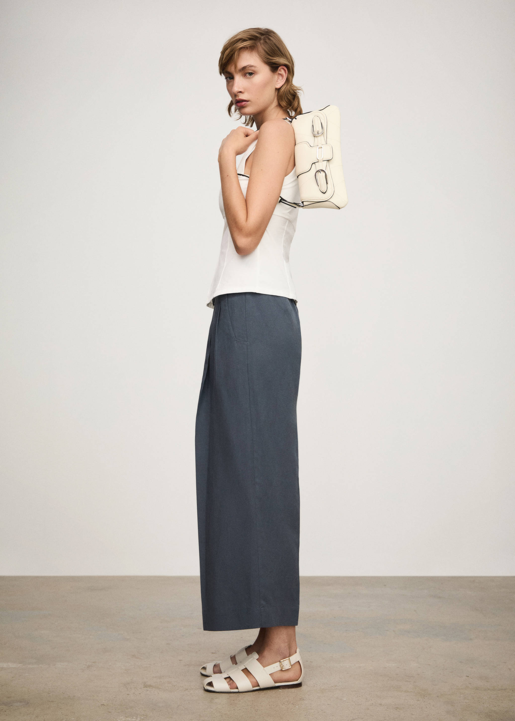 Lyocell pants with belt - Details of the article 2