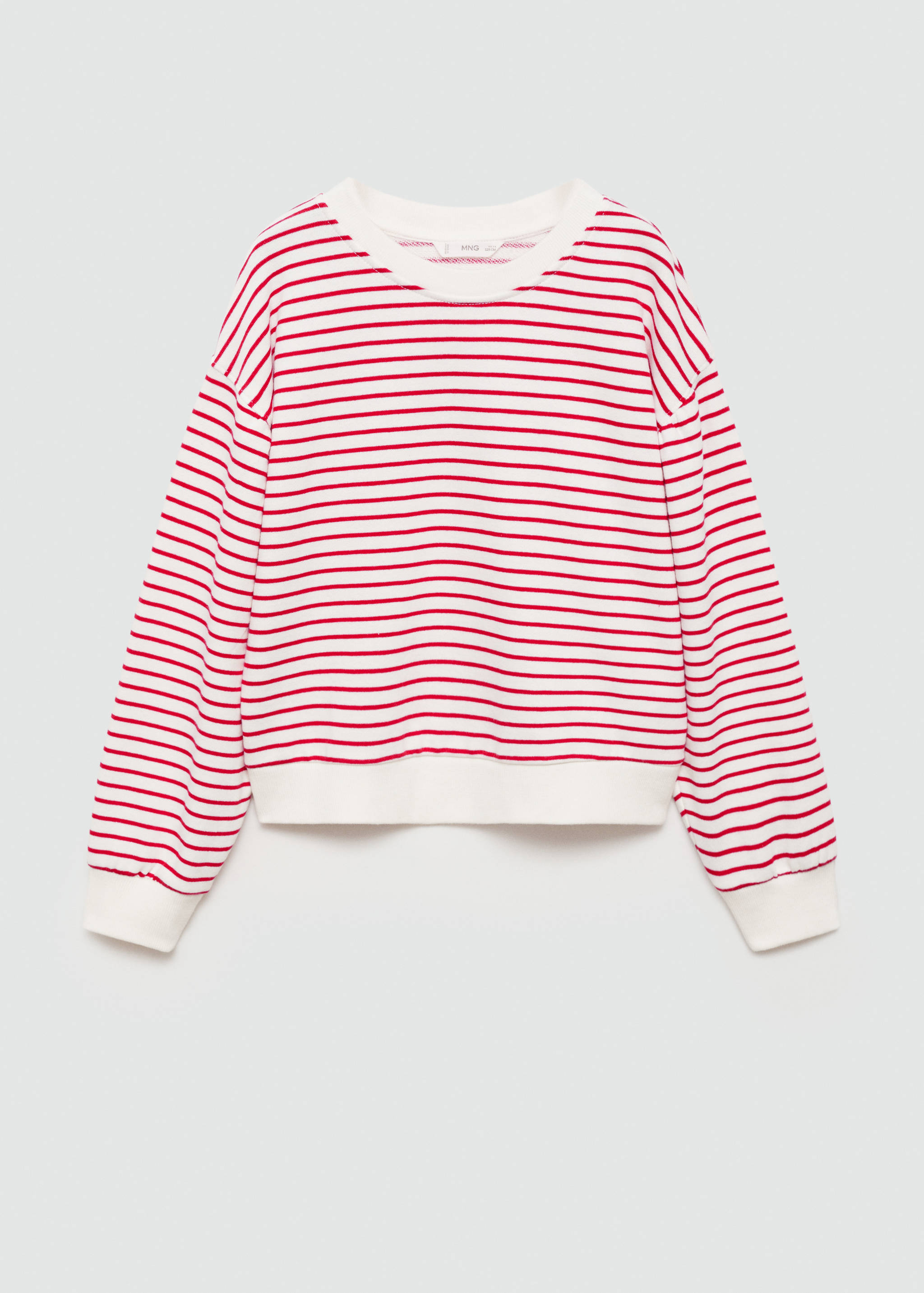 Striped cotton-blend sweatshirt - Article without model