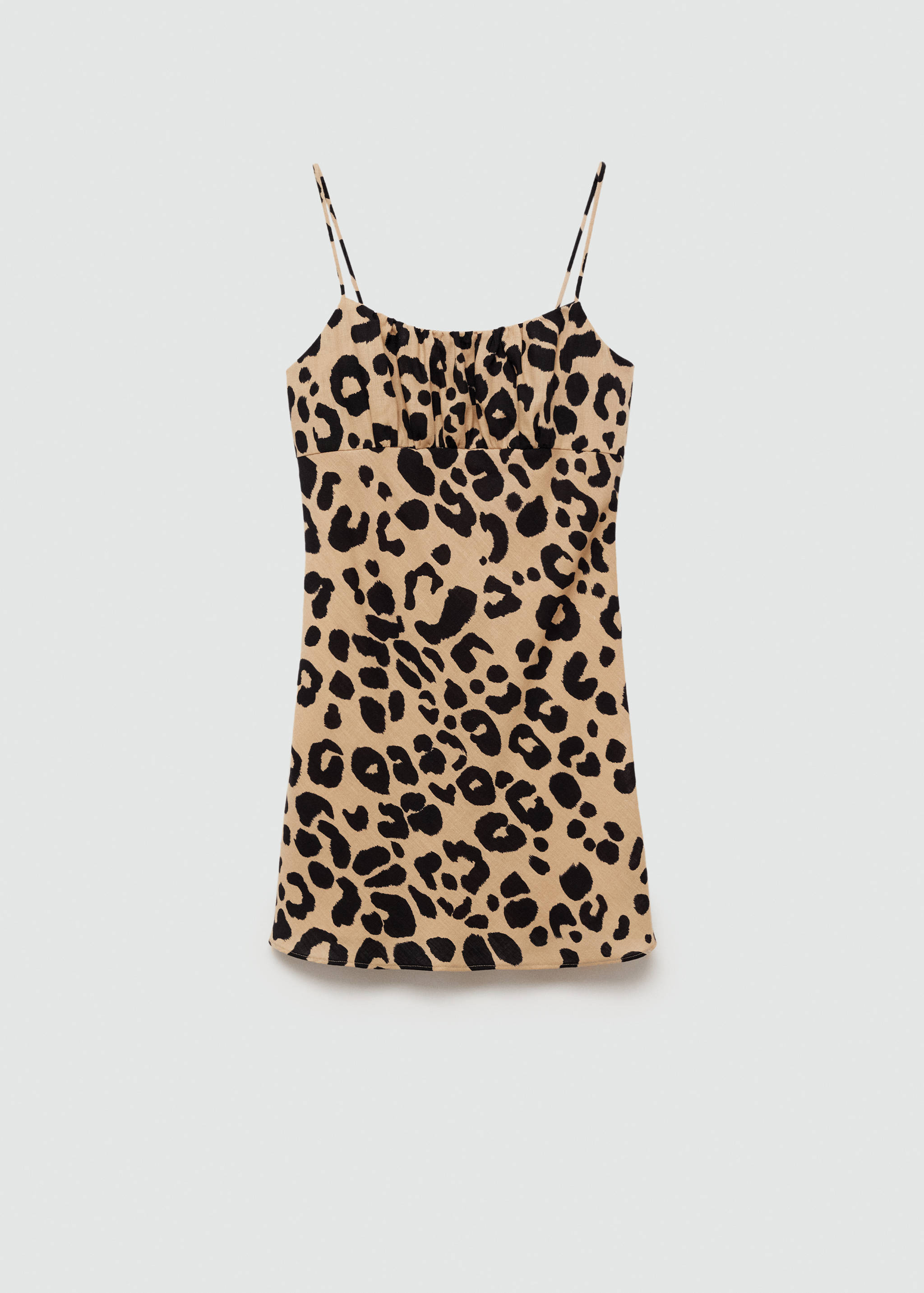Short leopard-print dress - Article without model
