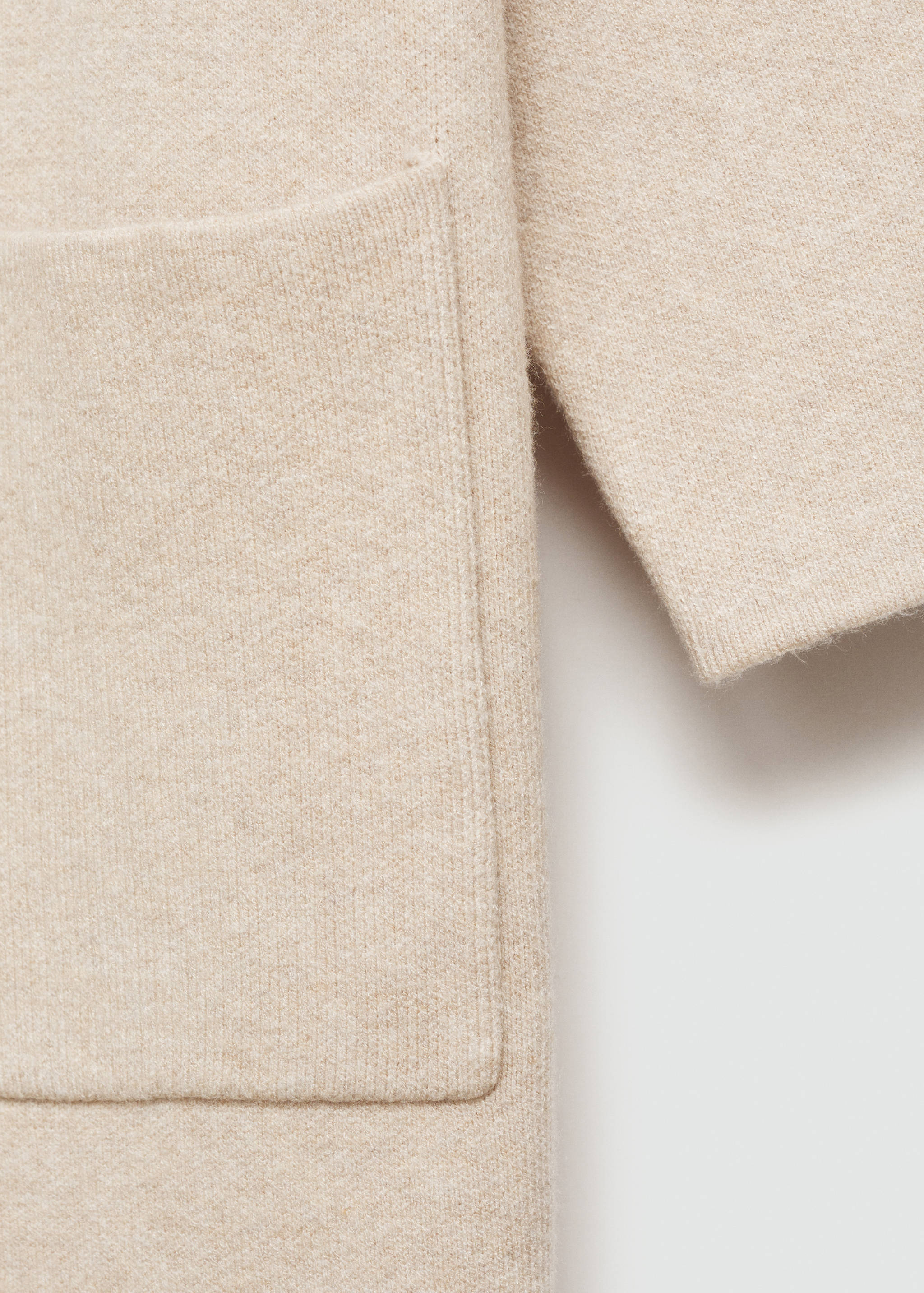 Oversized knitted coat with pockets - Details of the article 0