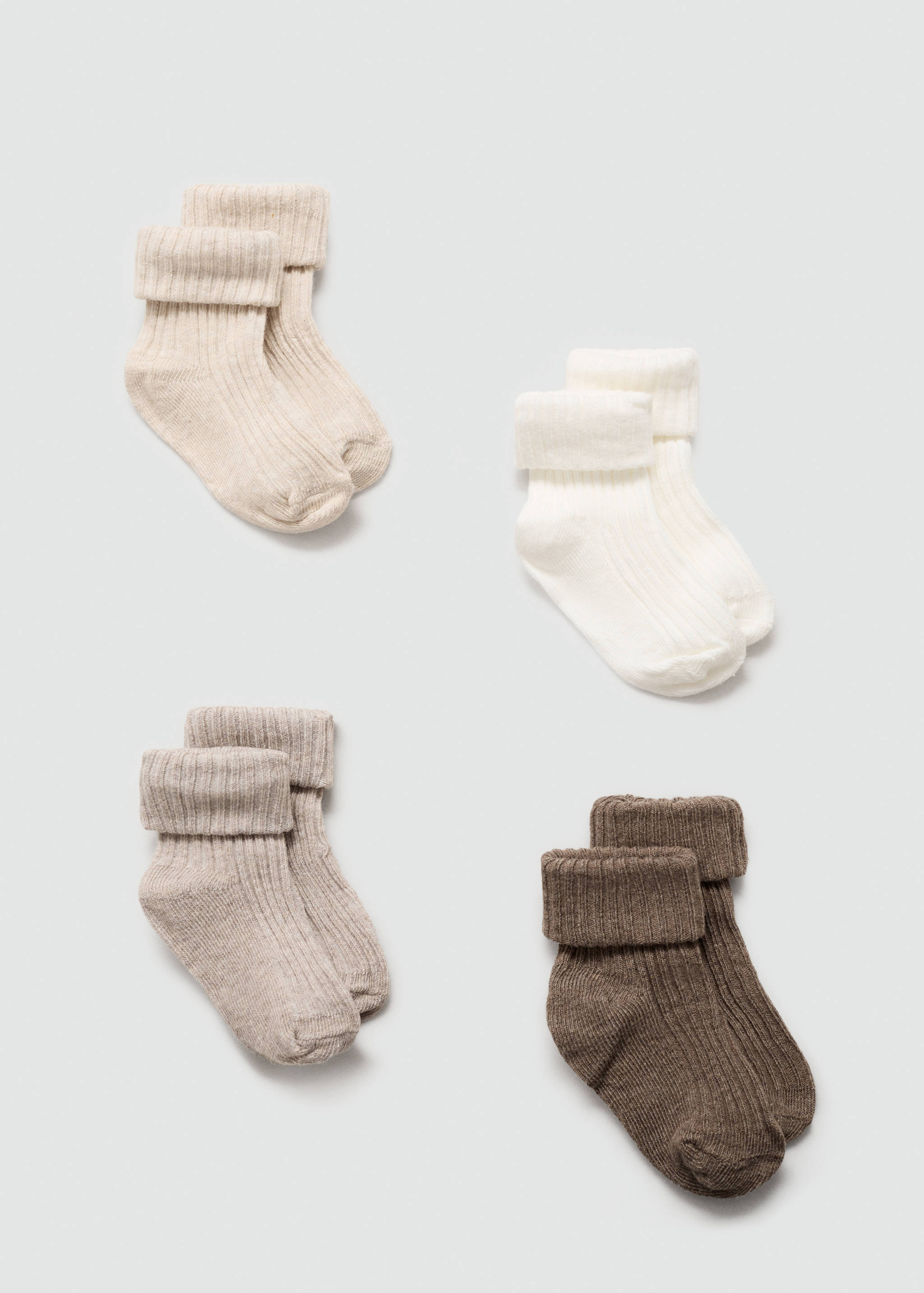 4 пары носков в рубчик - Изделие без модели