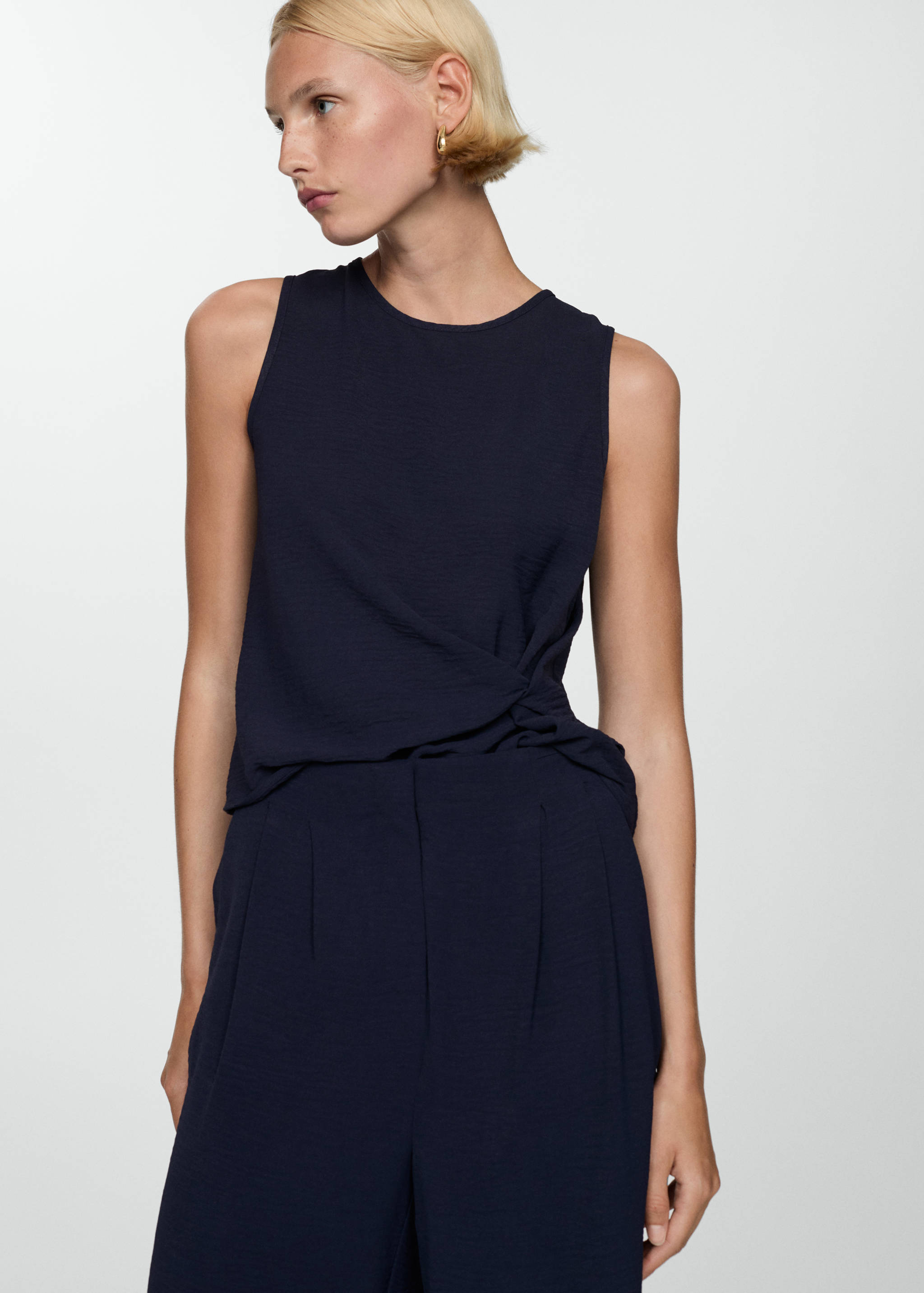 Pantalón textura wide leg - Detalle del artículo 1