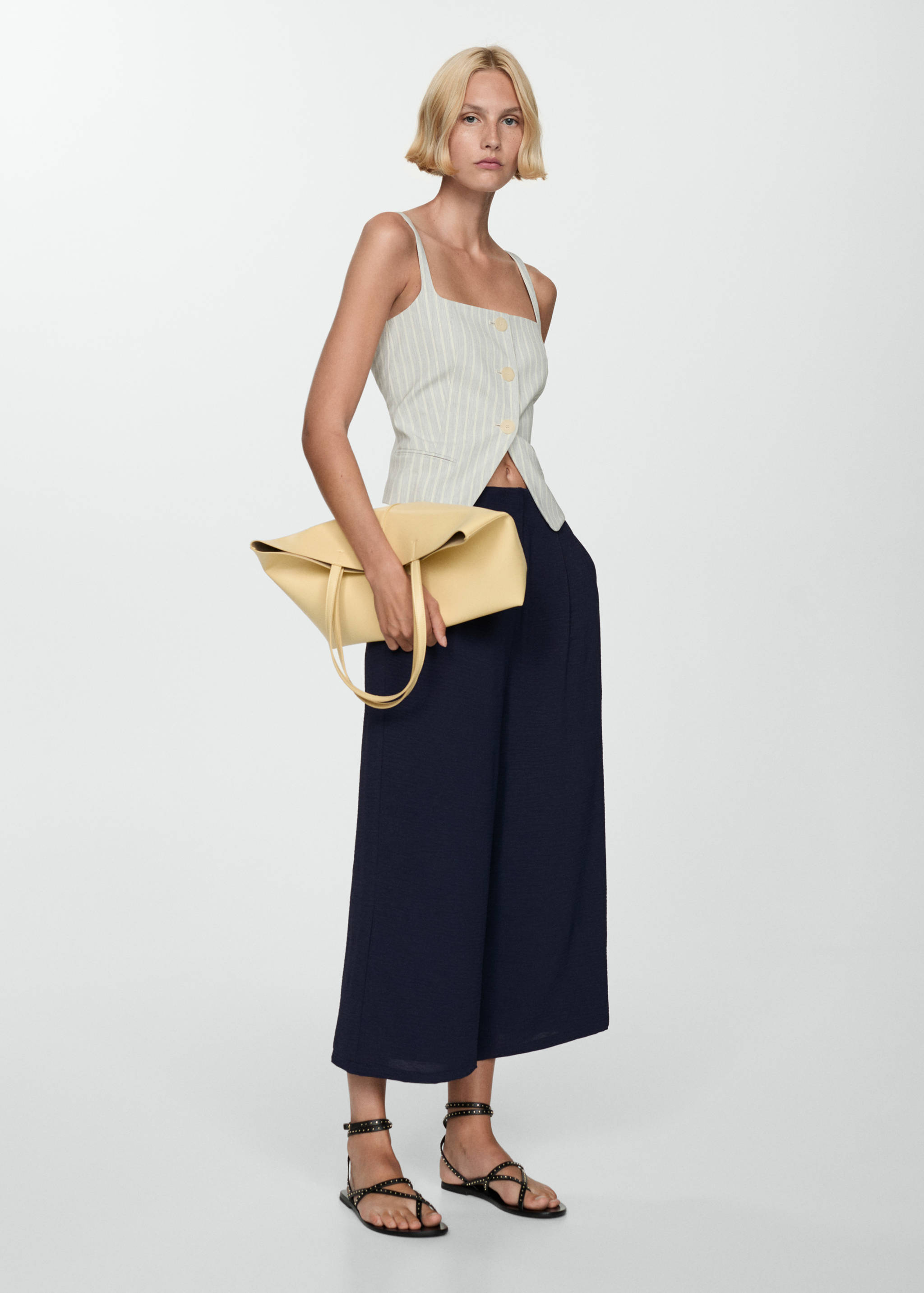 Pantalón textura wide leg - Detalle del artículo 2