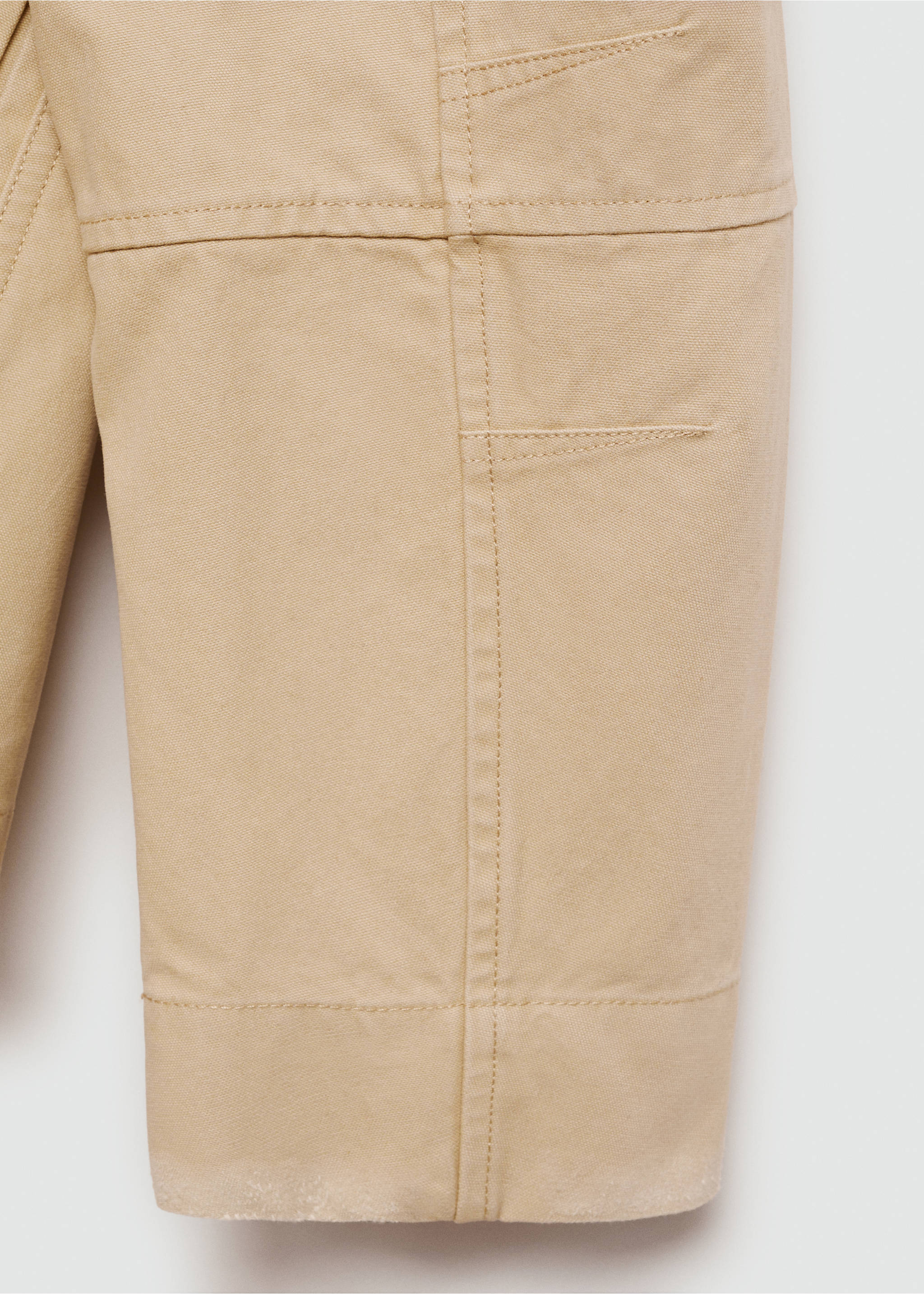 Parka with contrasting collar - Details of the article 0, Ecru. Ref: 77084013-00.