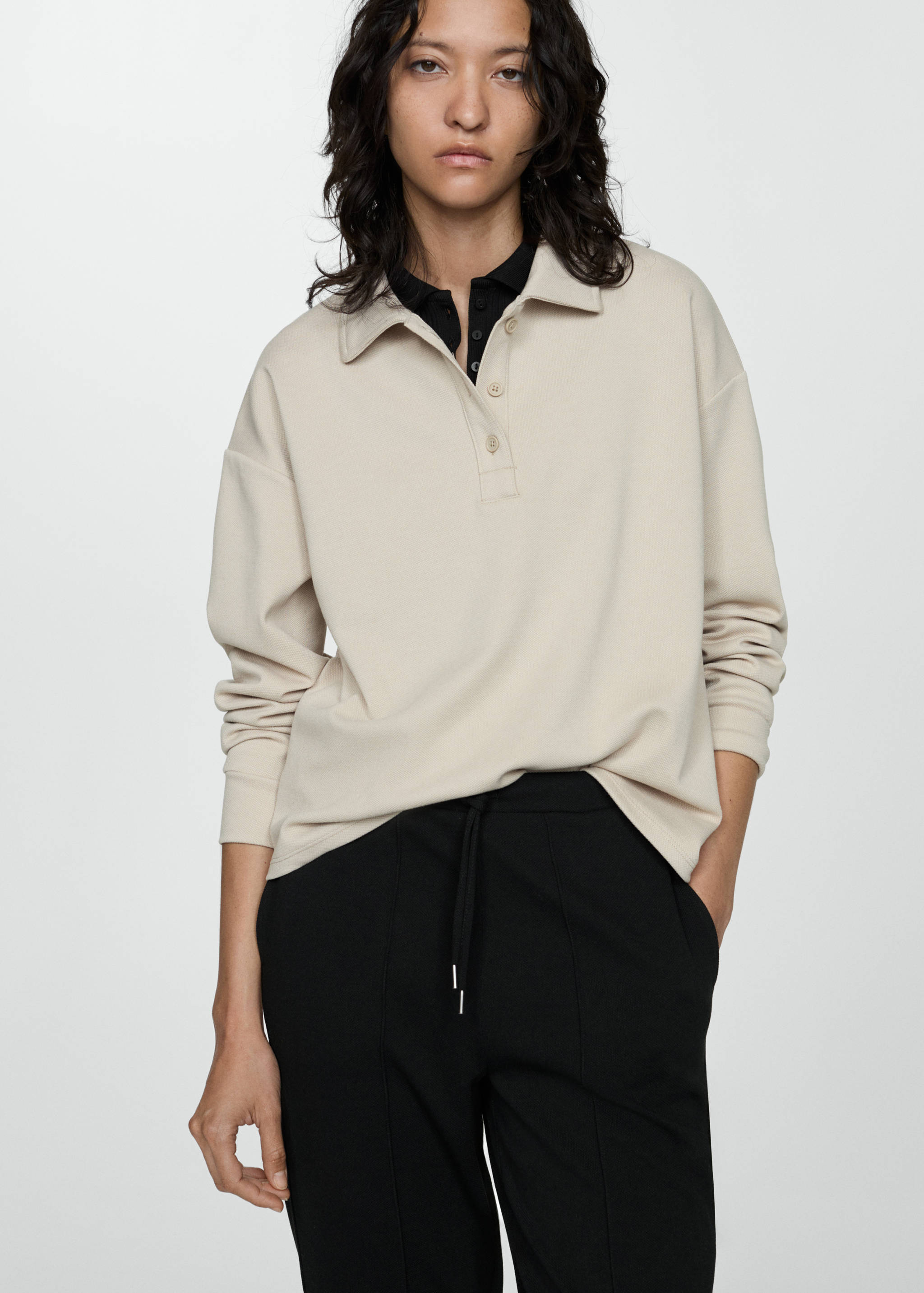 Jogger trousers with seam detail - Details of the article 1