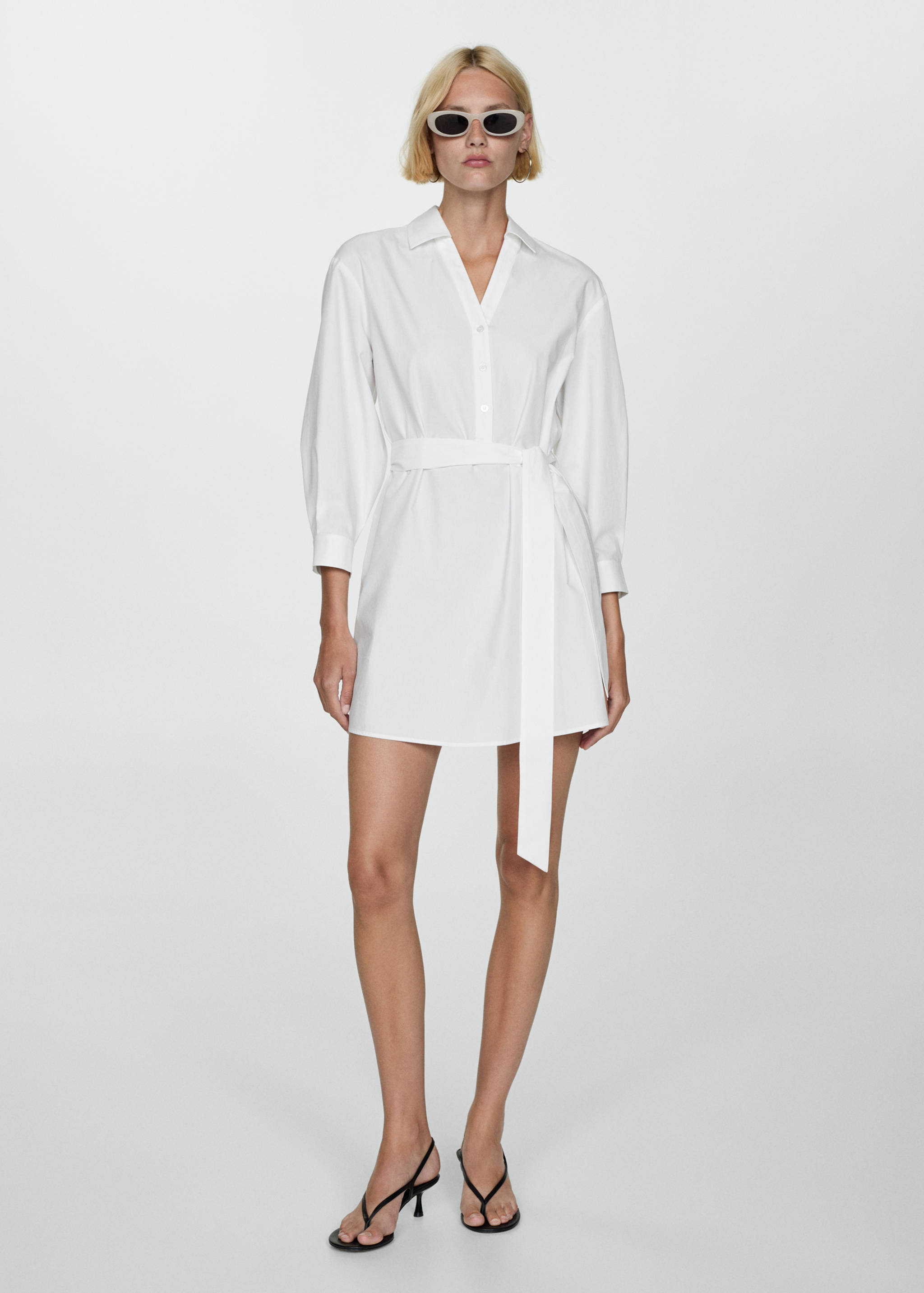 Hemdkleid mit Taillenband - Allgemeine Ansicht