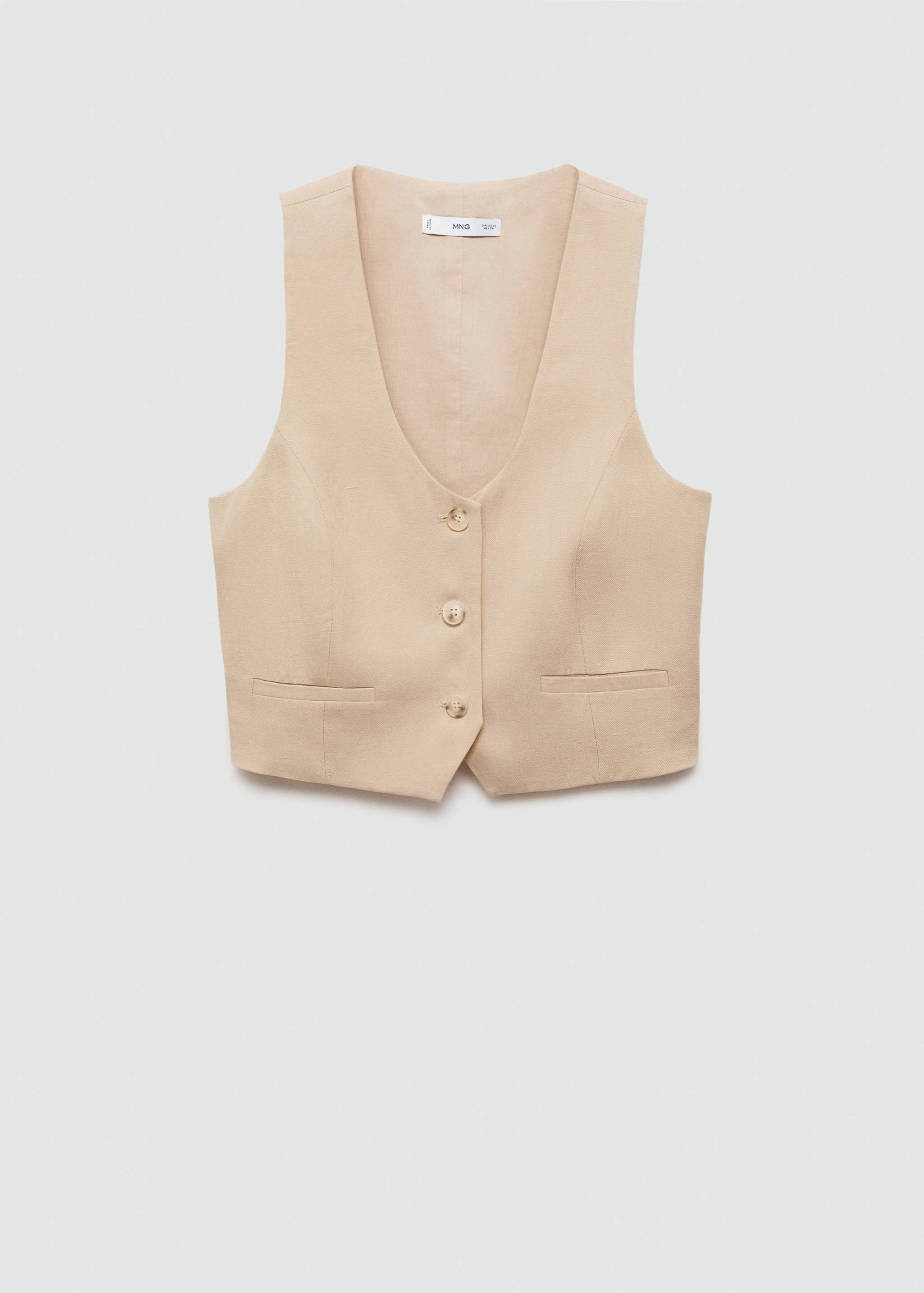Cropped lyocell waistcoat - Article without model