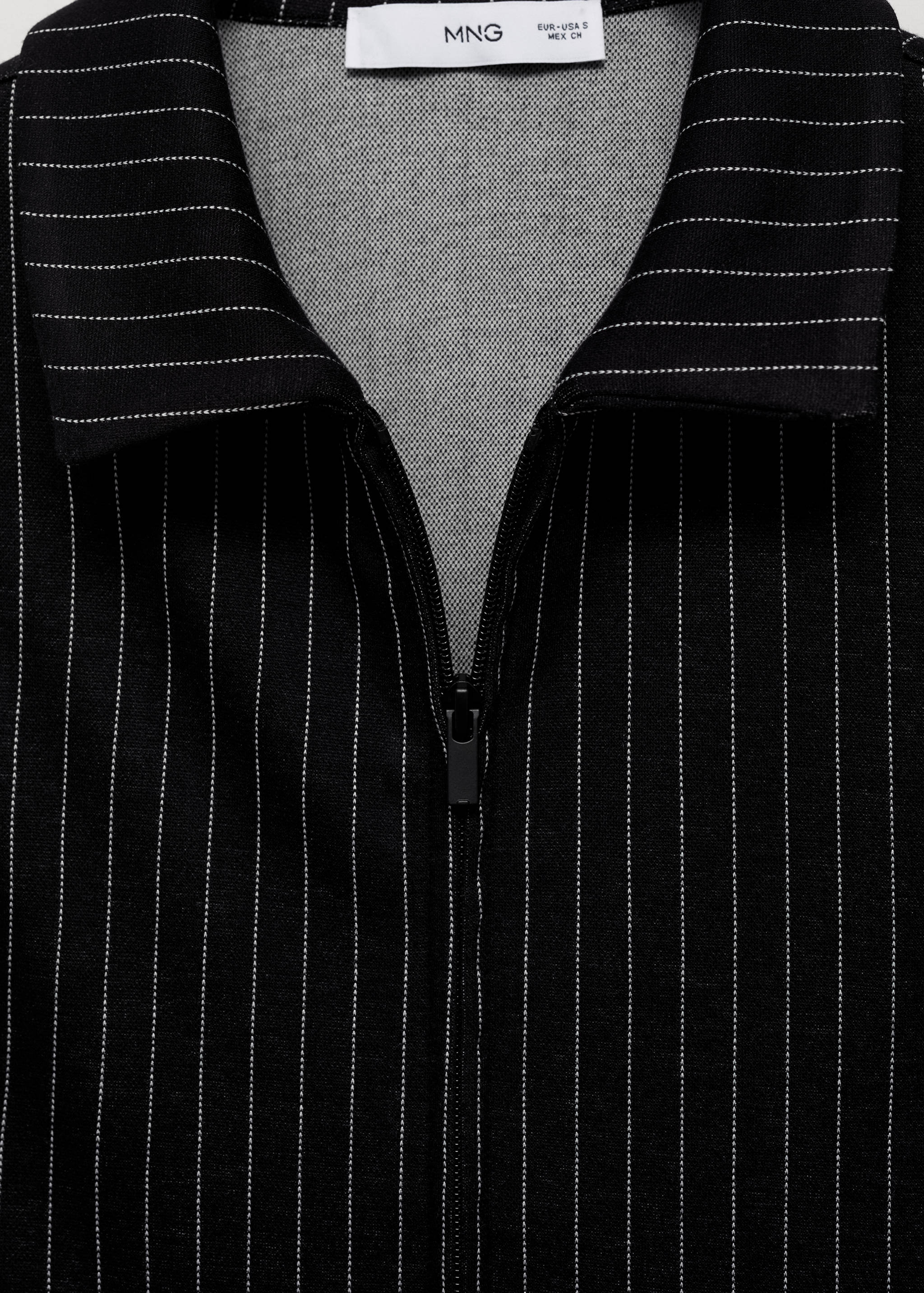 Striped top with double zip - Details of the article 8