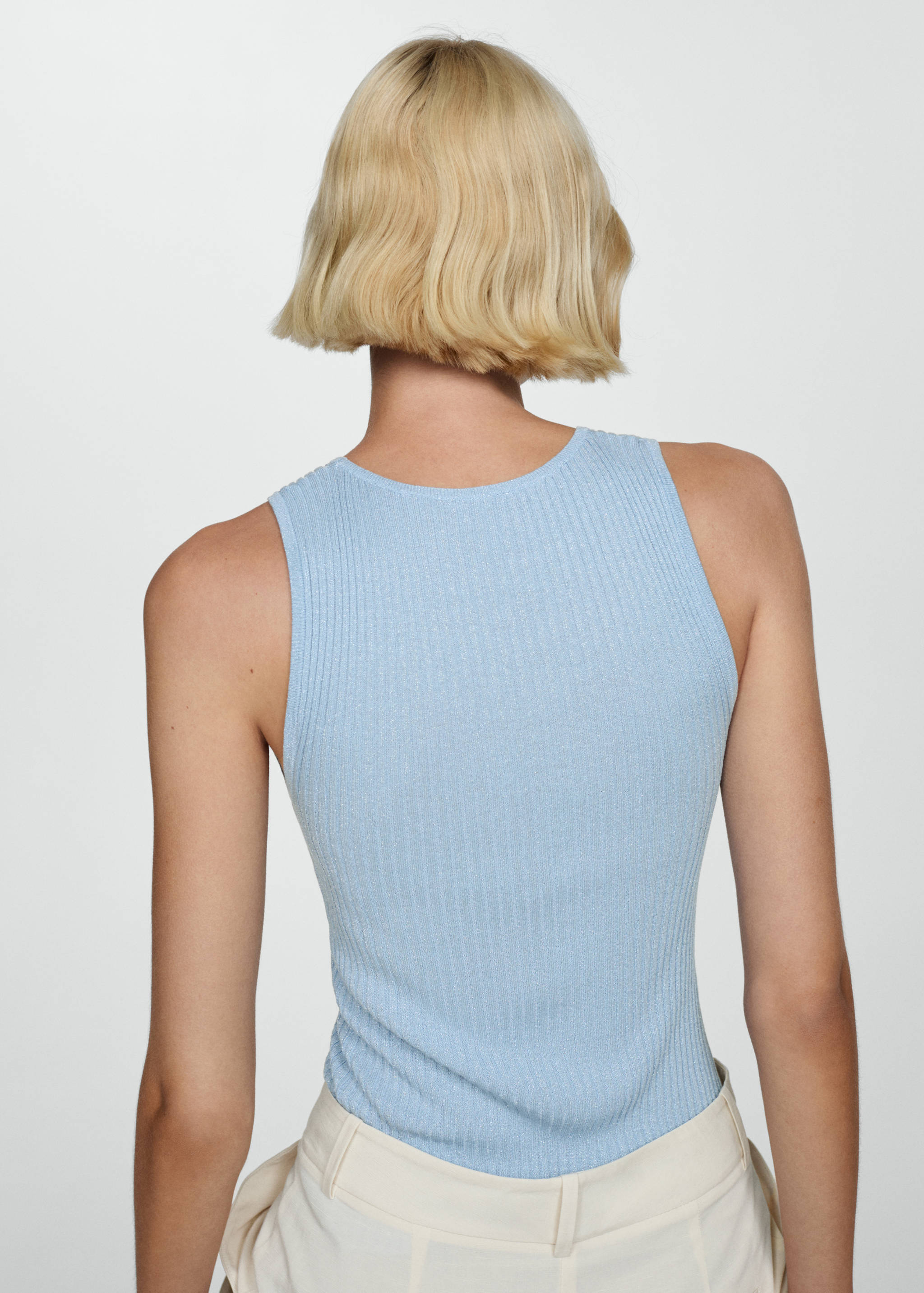 Ribbed knit top - Reverse of the article
