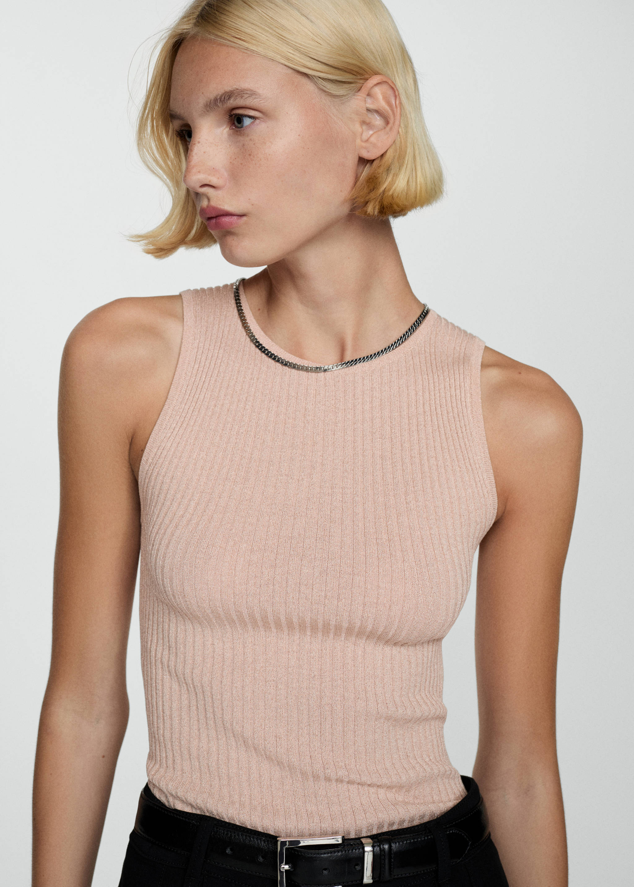 Ribbed knit top - Medium plane