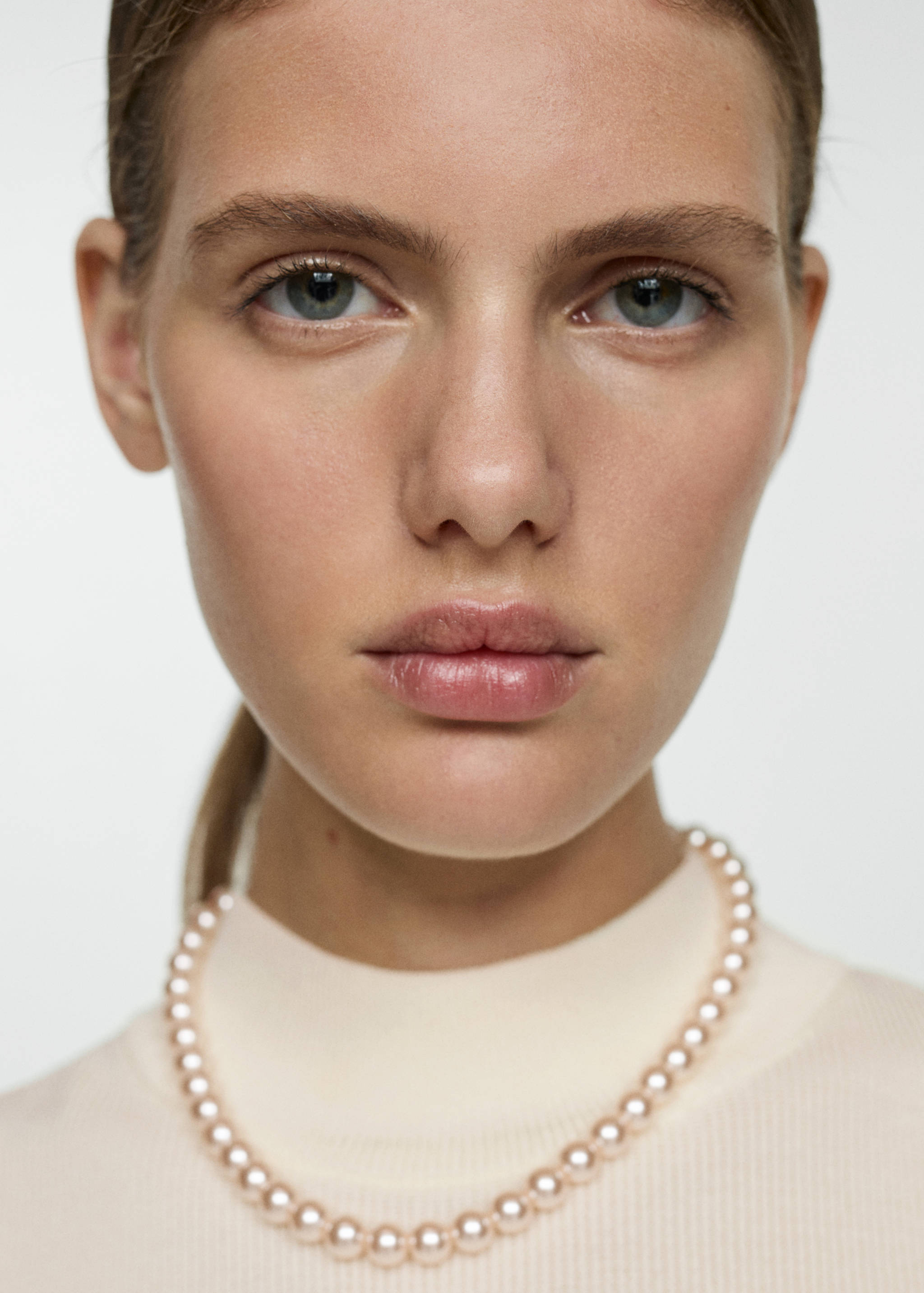 Perkins-neck knitted dress - Details of the article 1