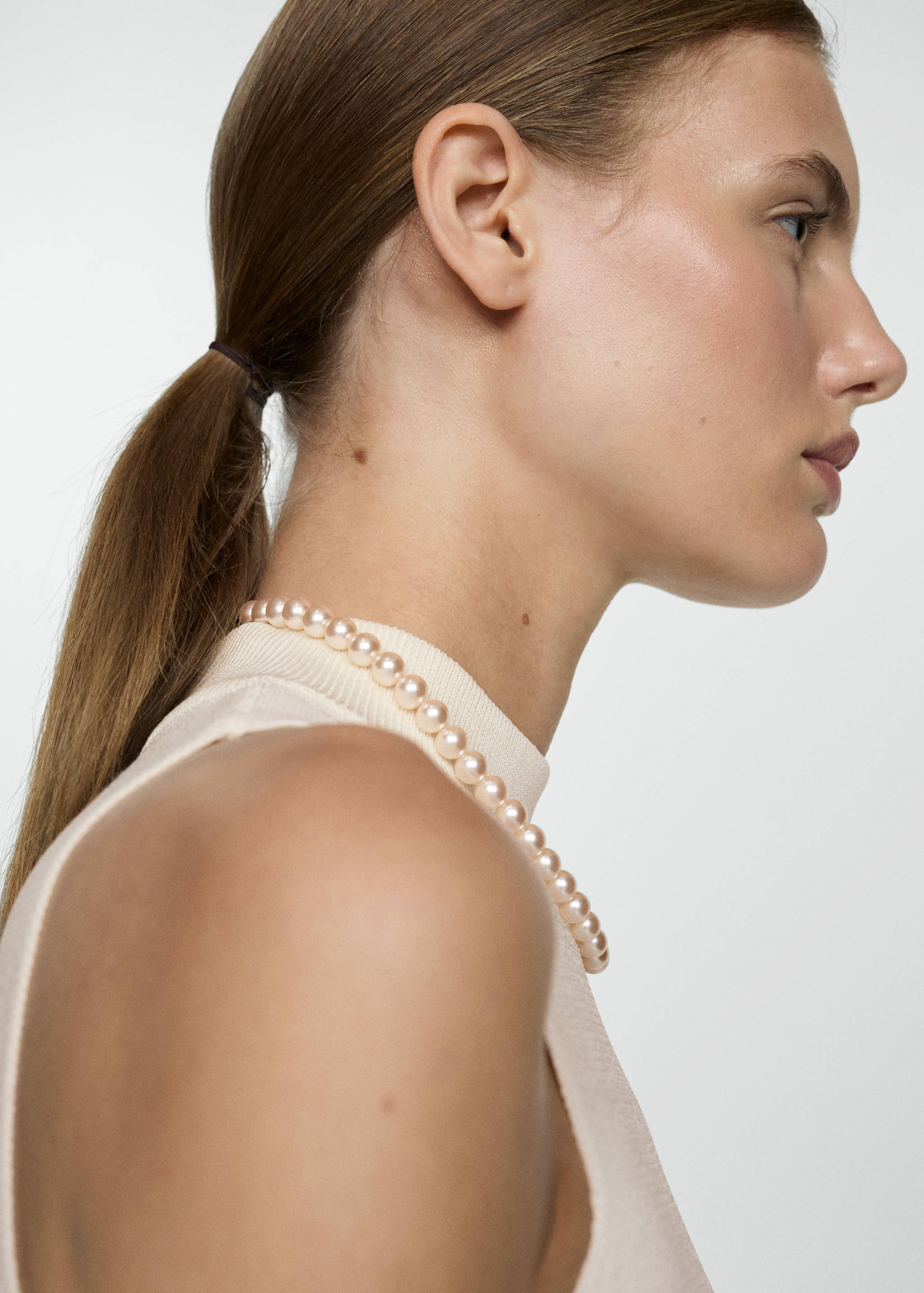 Perkins-neck knitted dress - Details of the article 2