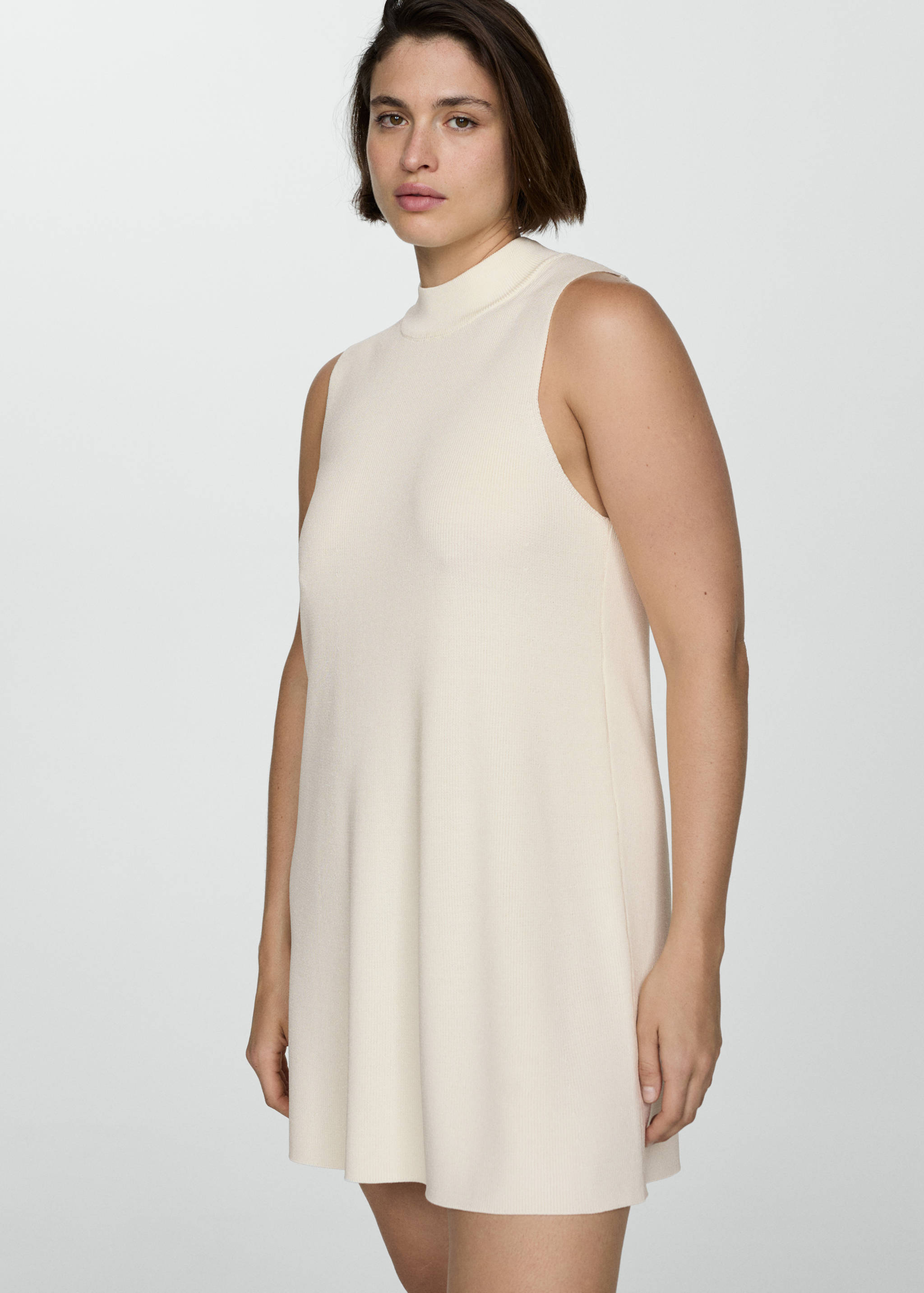 Perkins-neck knitted dress - Details of the article 5