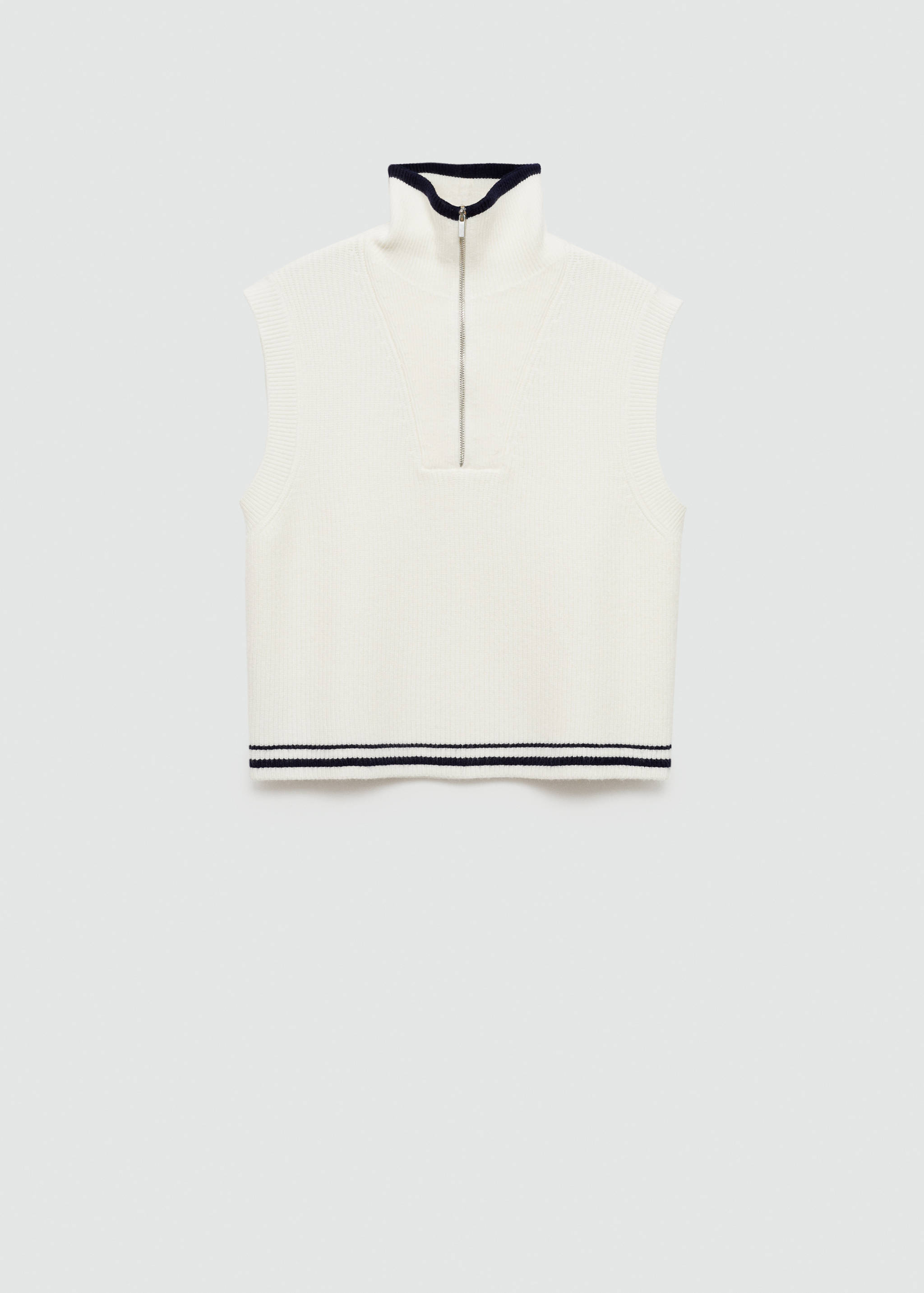 Knitted gilet with zip - Article without model