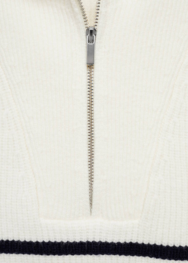 Knitted gilet with zip — Dark Navy
