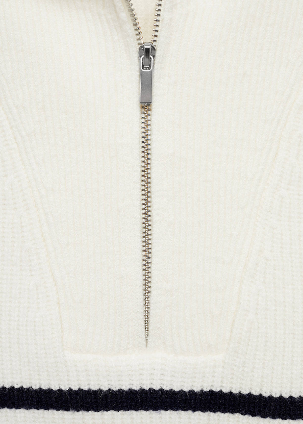 Knitted gilet with zip — Dark Navy