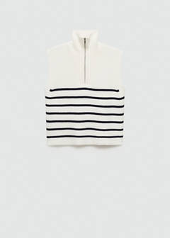 Knitted gilet with zip — Dark Navy 5