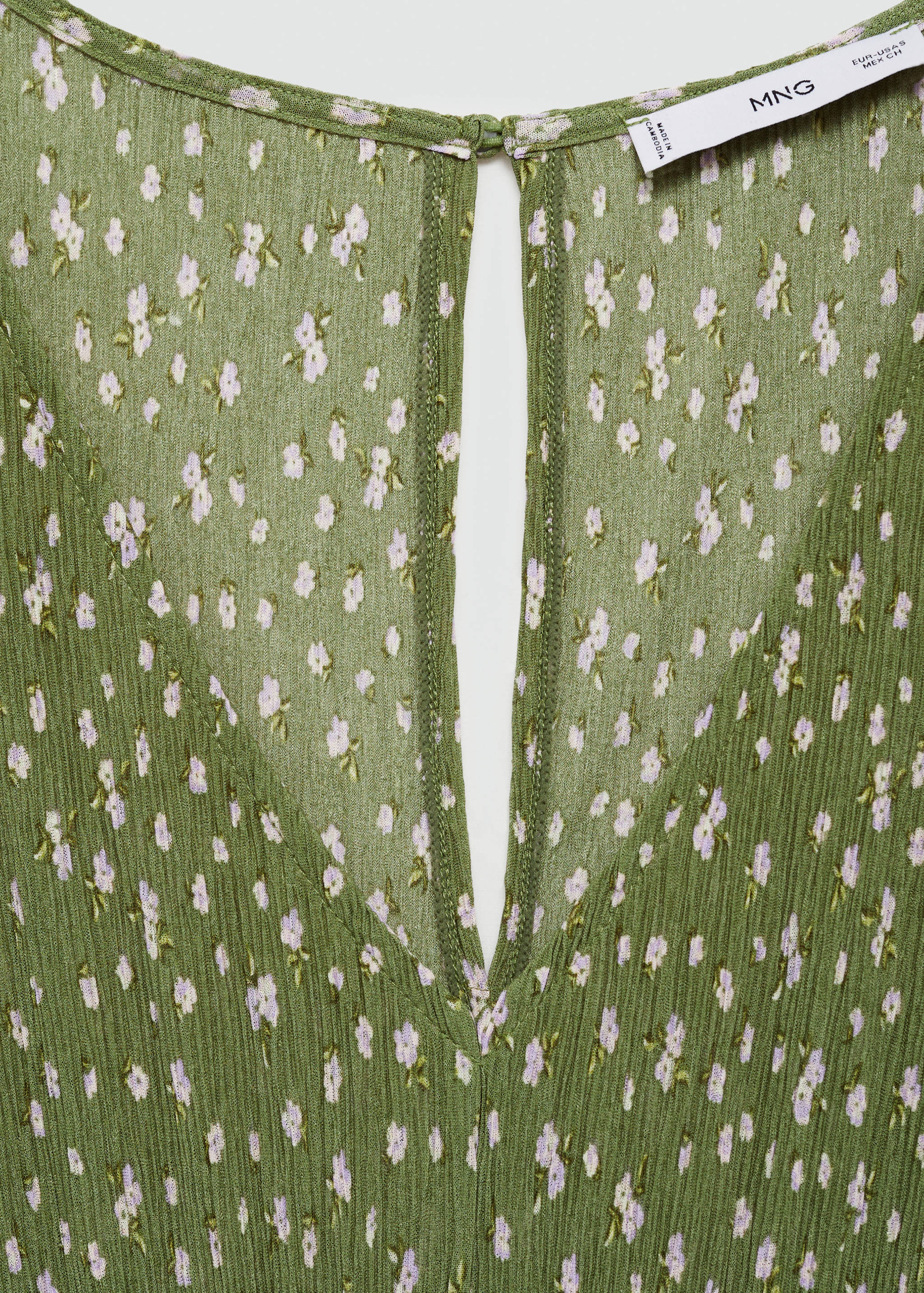 Textured printed dress - Details of the article 8