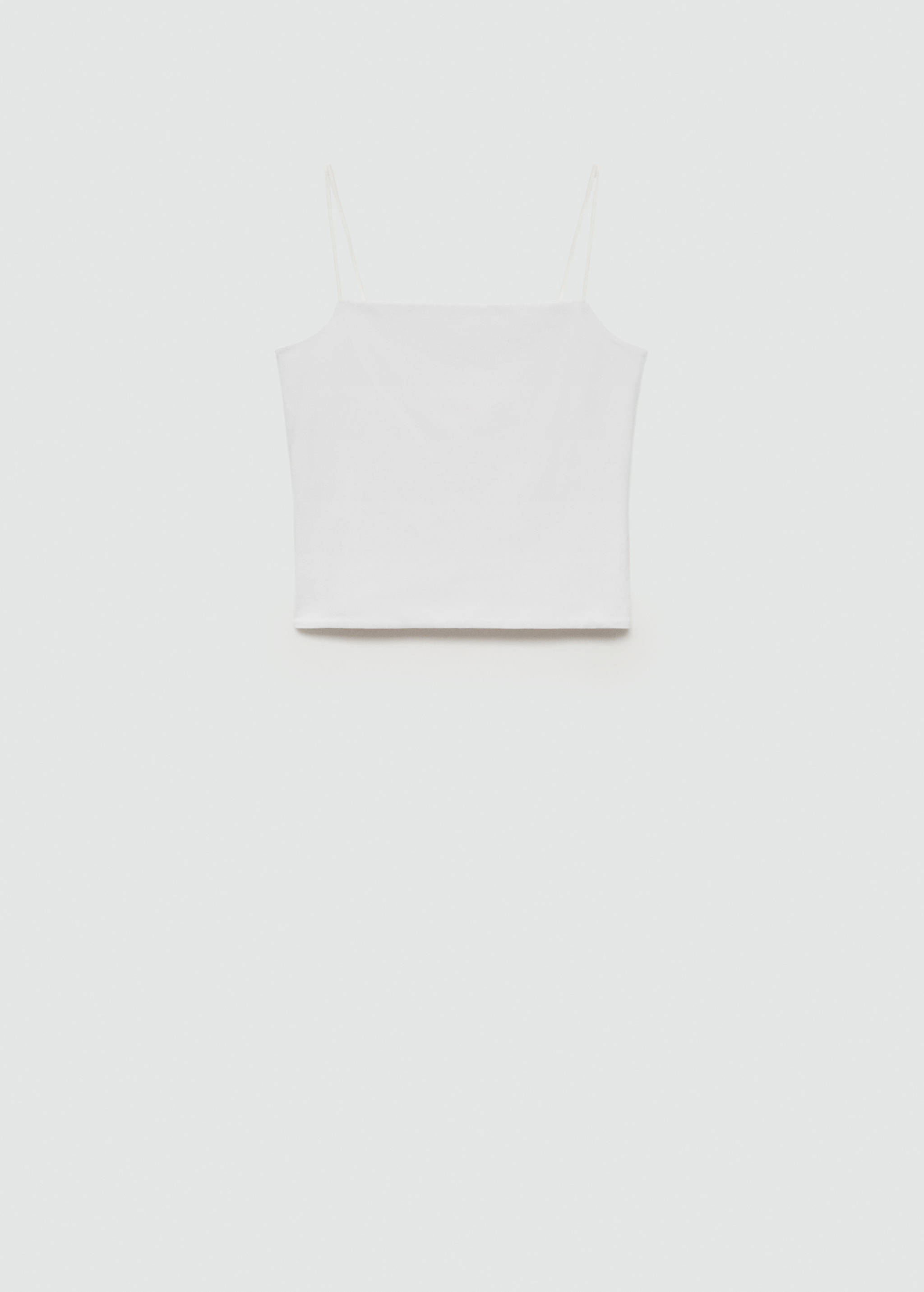 Strapless straight-neck top - Article without model