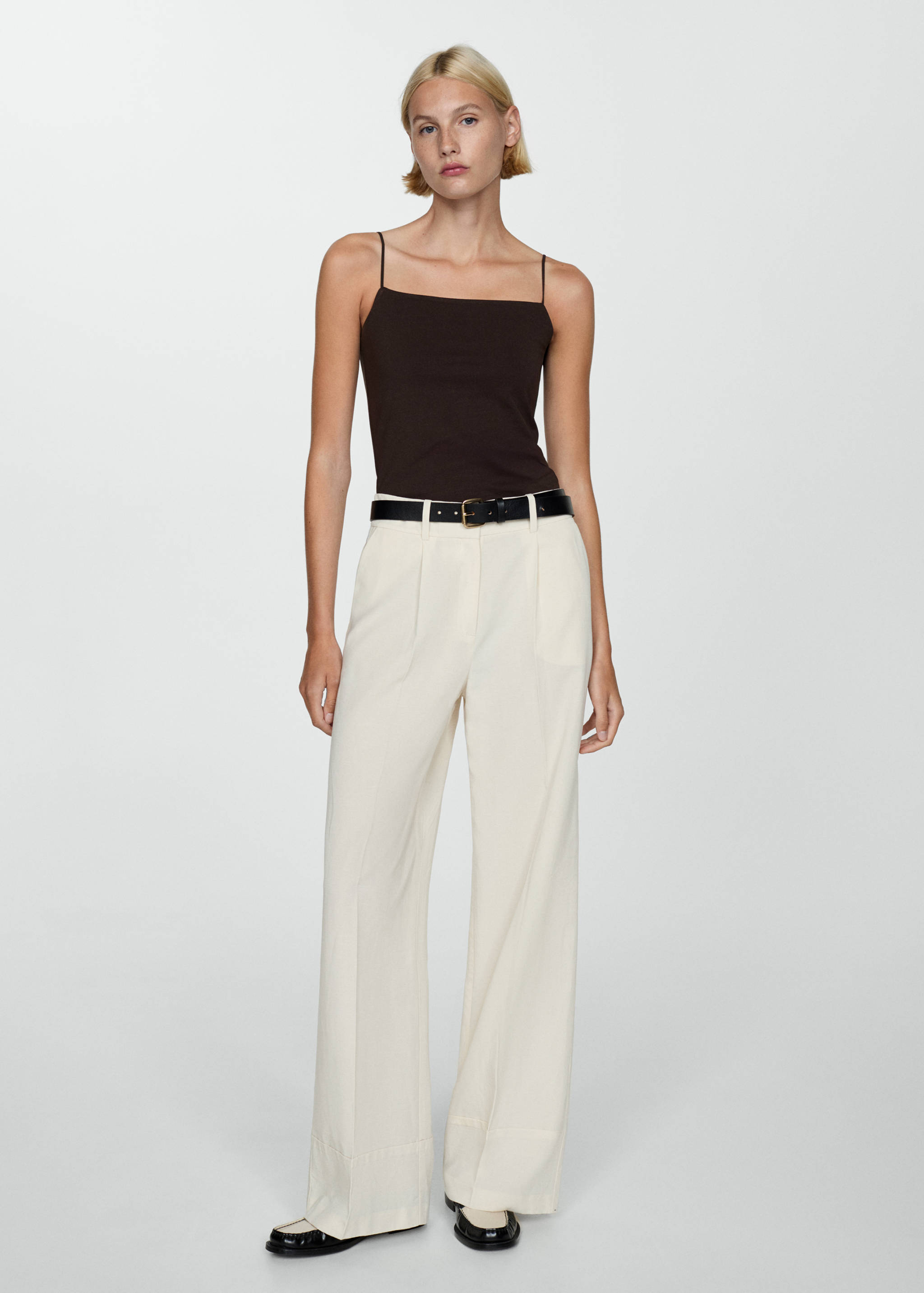 Top tirantes cuello recto - Plano general