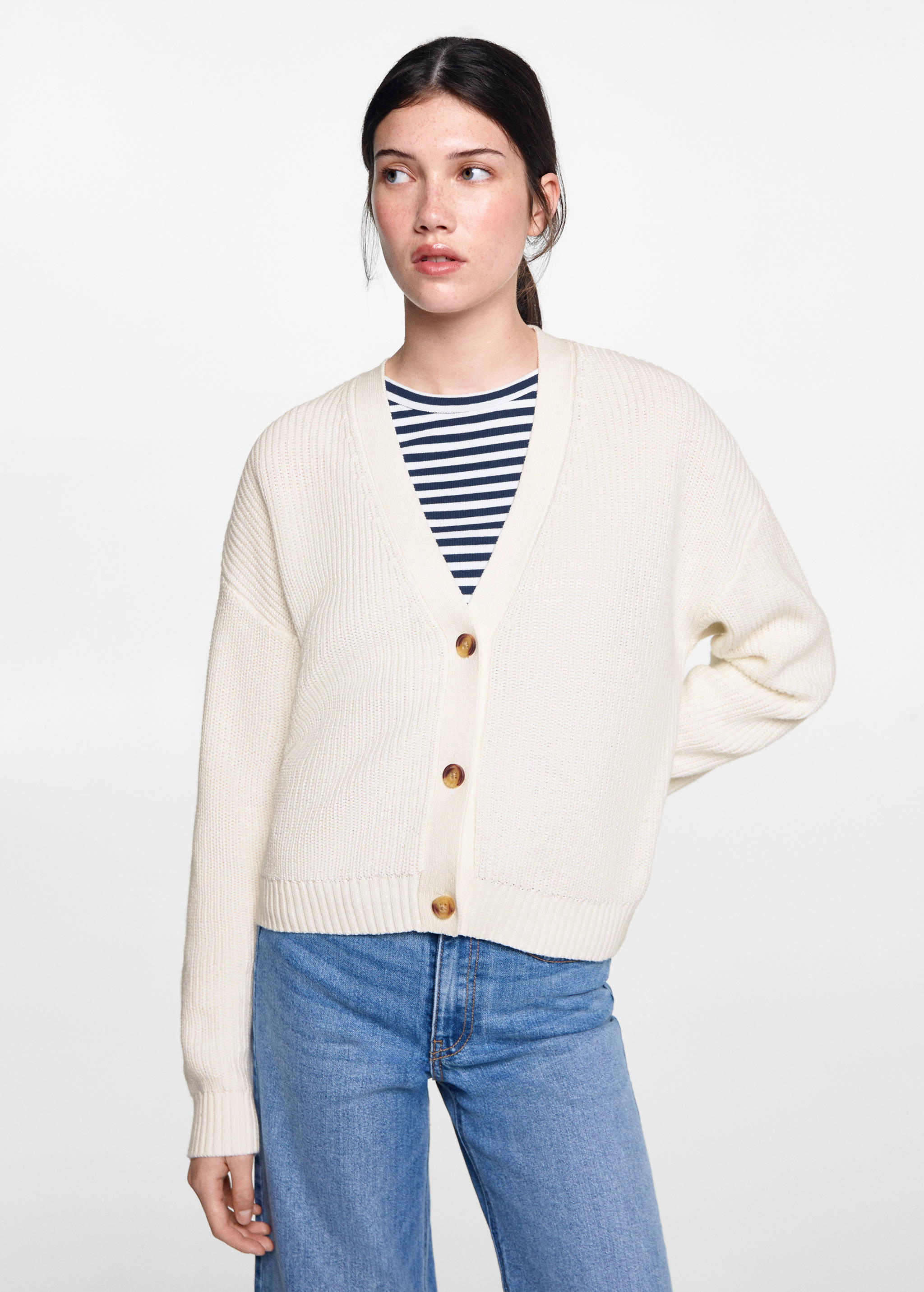 Button knit cardigan - Medium plane