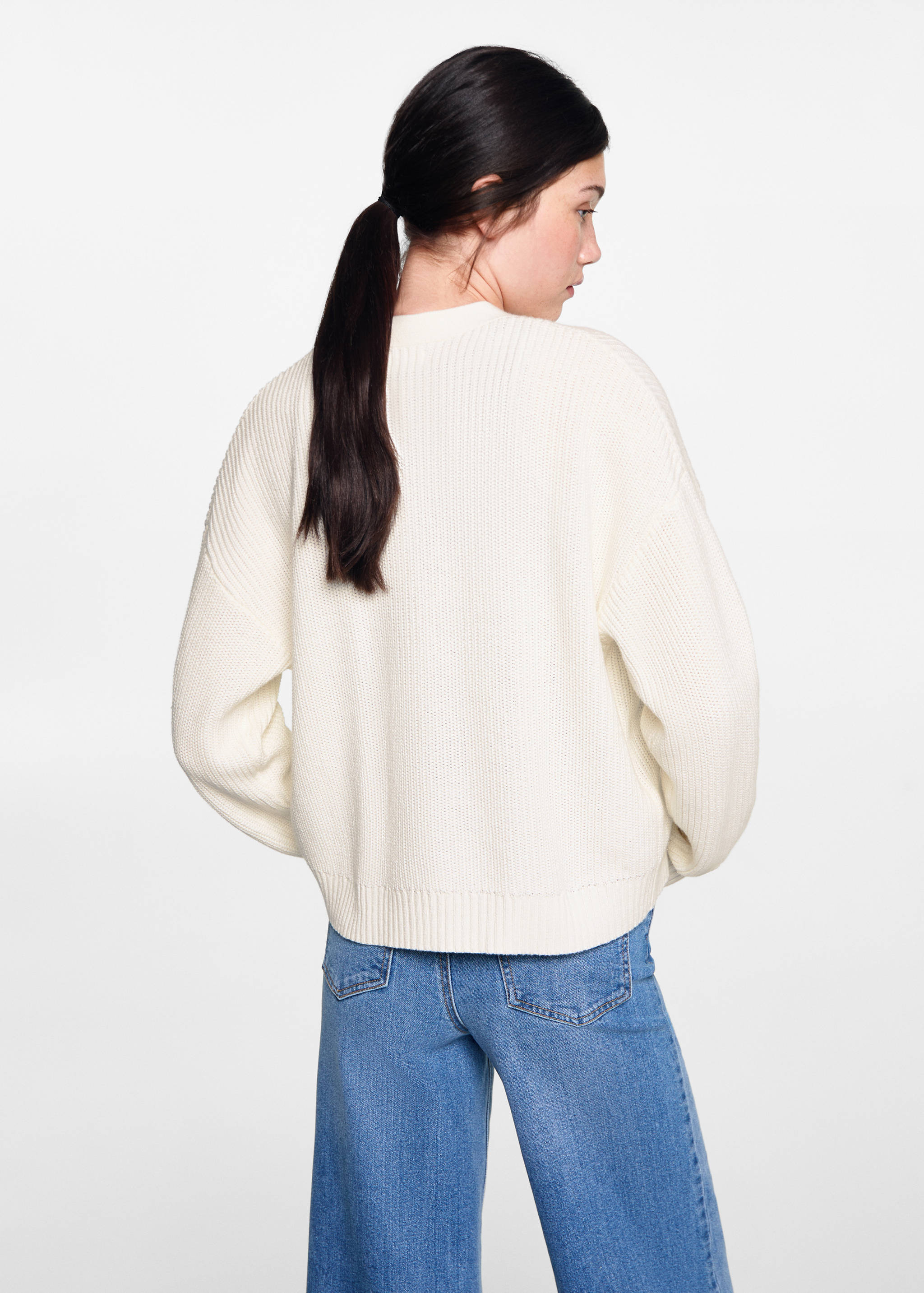 Button knit cardigan - Reverse of the article