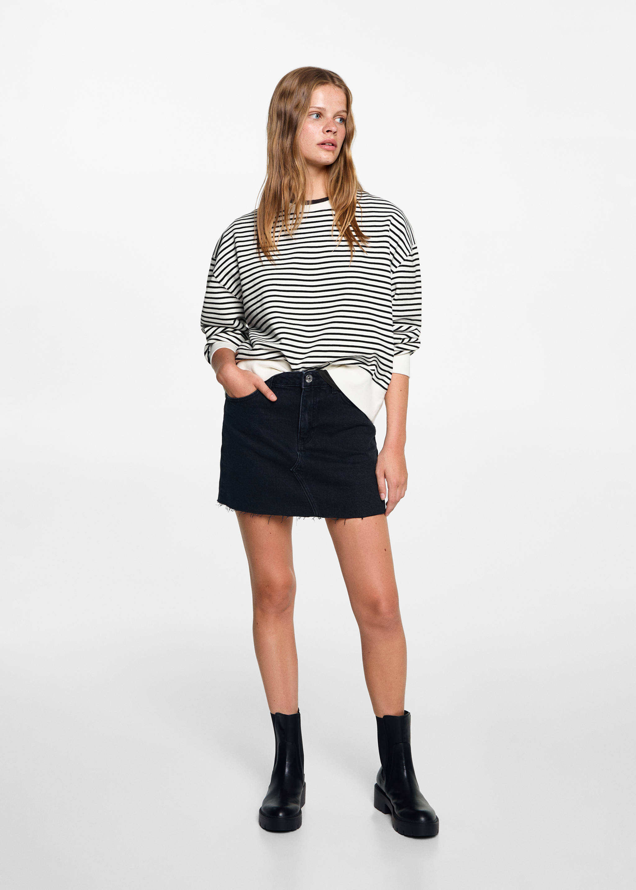 Striped print sweatshirt - General plane