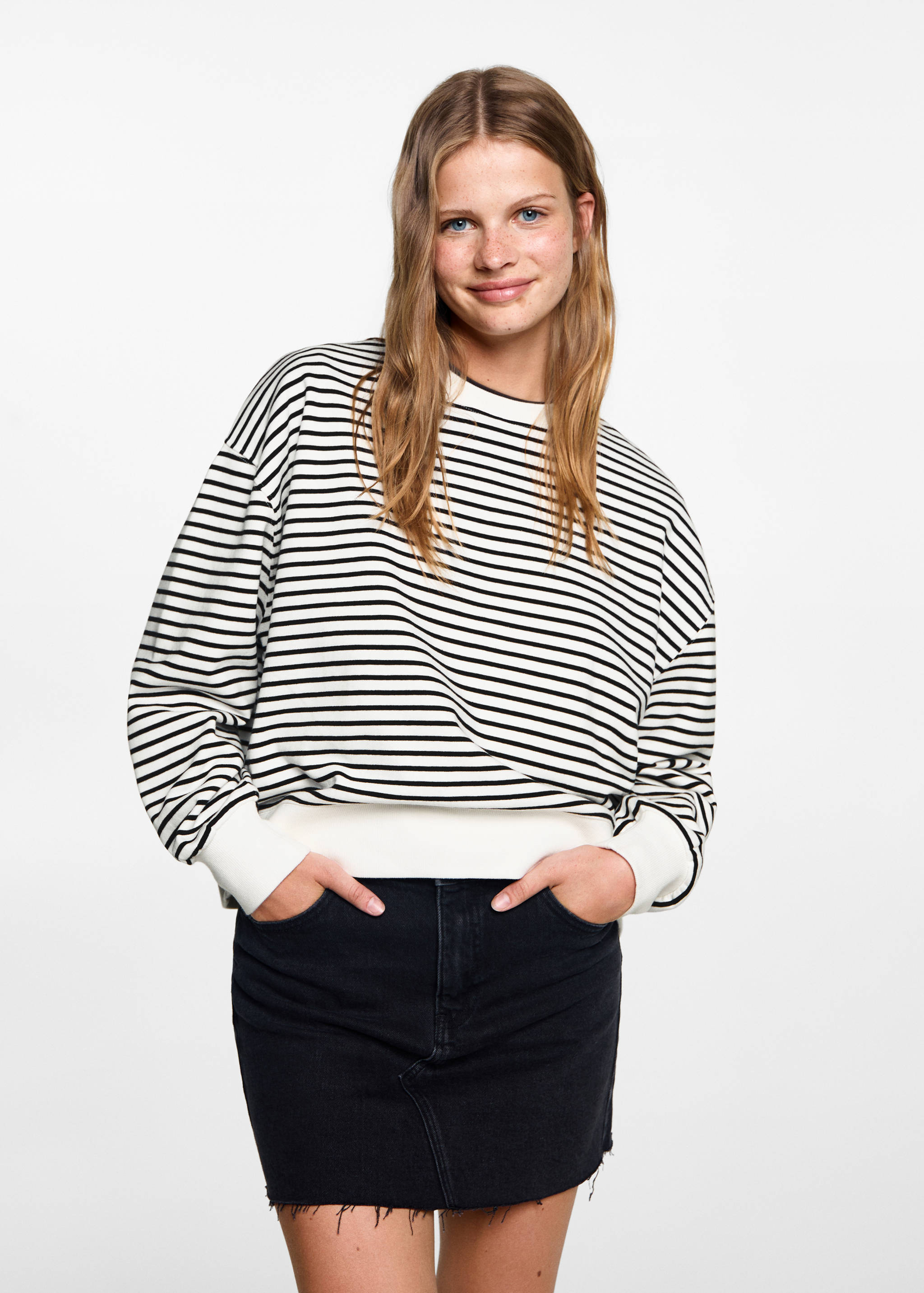 Striped print sweatshirt - Medium plane
