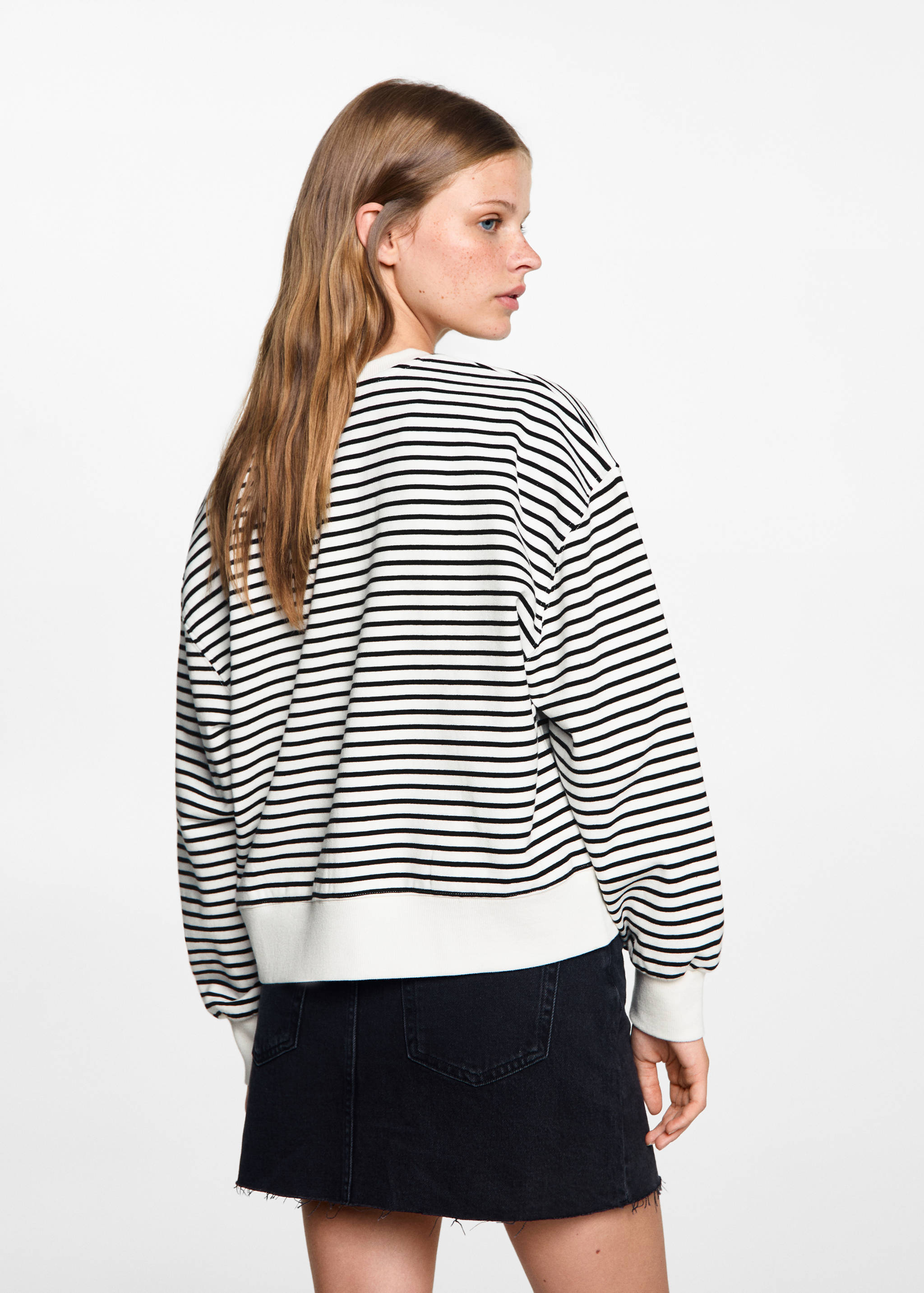 Striped print sweatshirt - Reverse of the article
