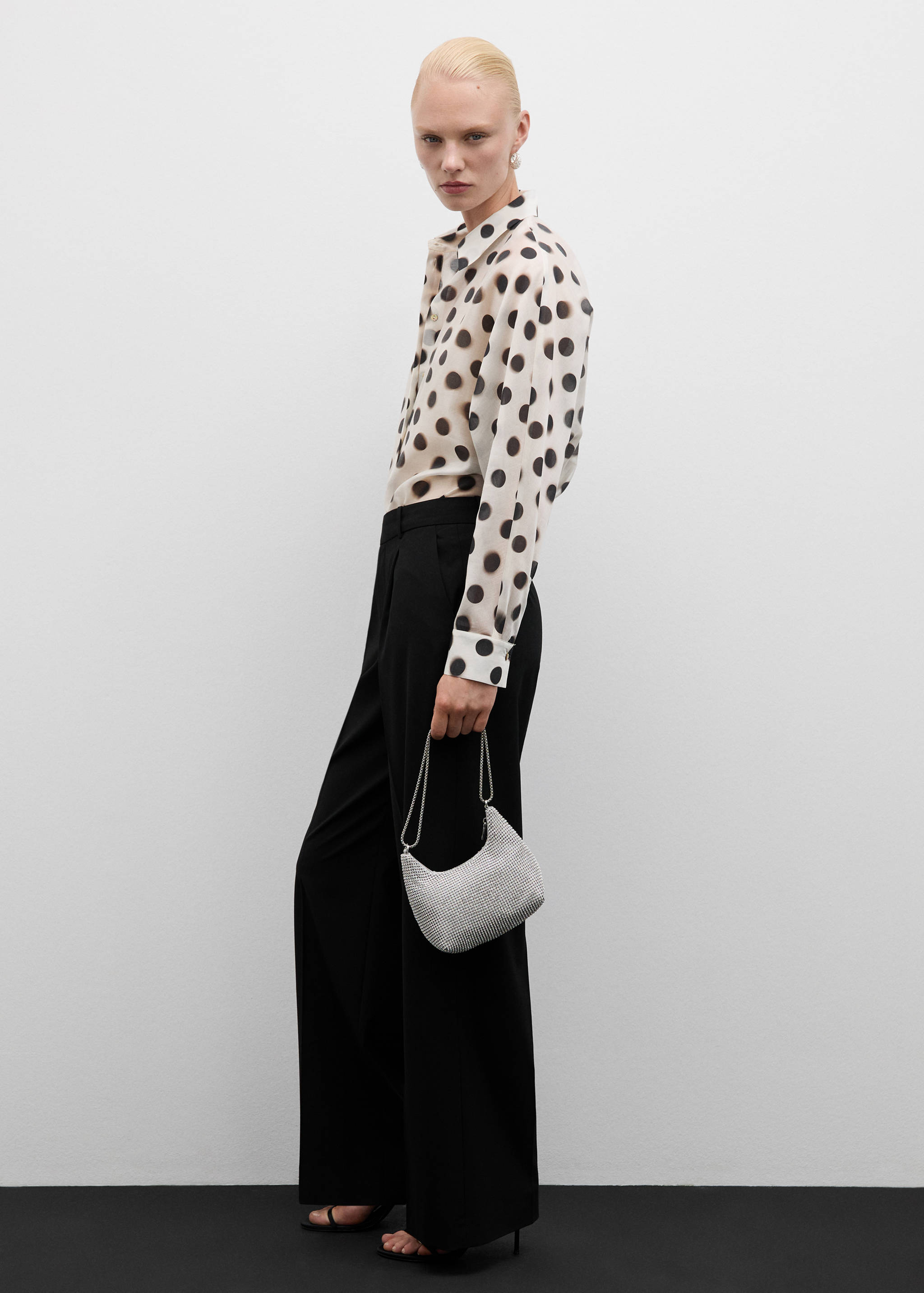 Polka-dot lyocell shirt - General plane