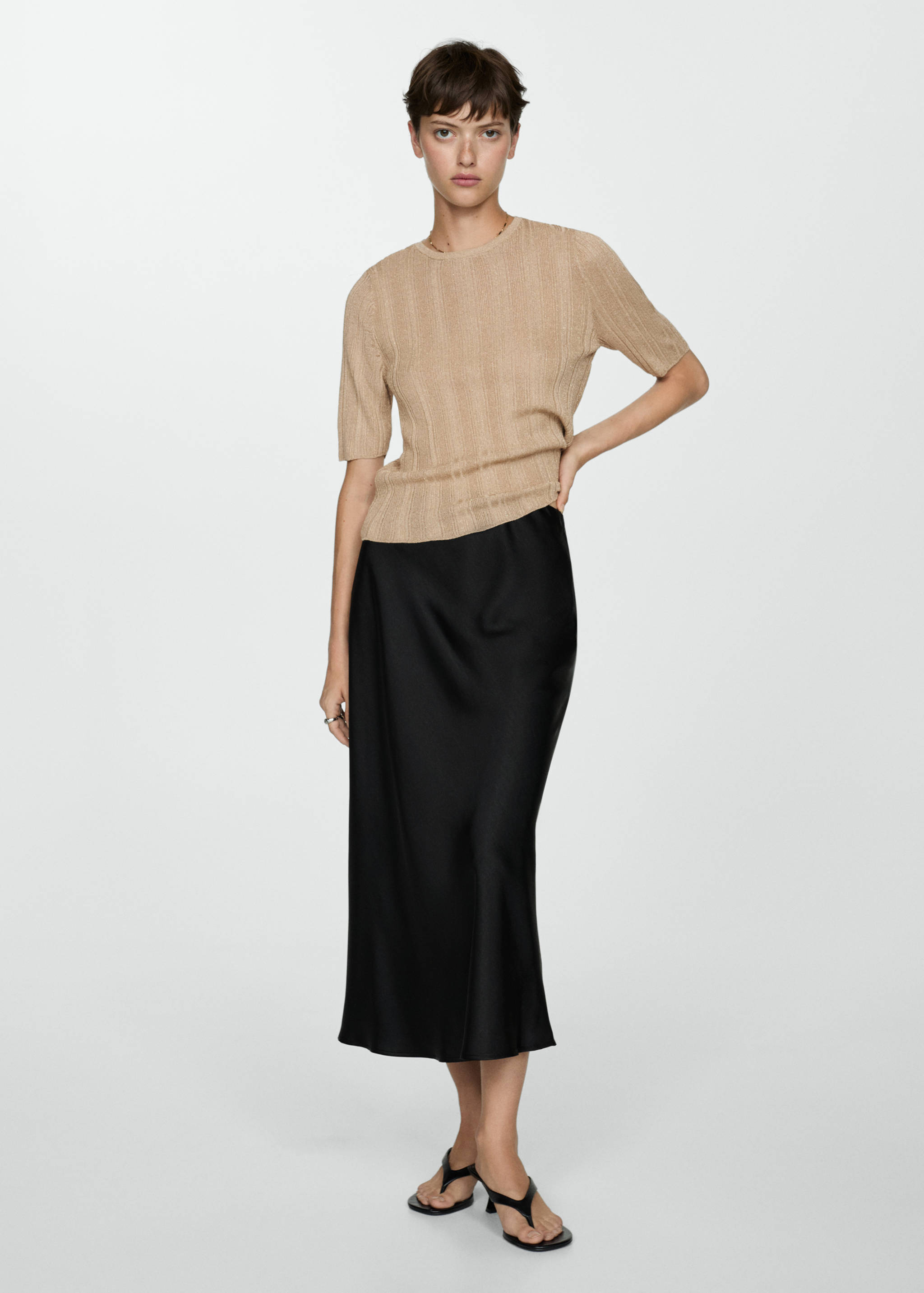 Lurex knitted top - General plane