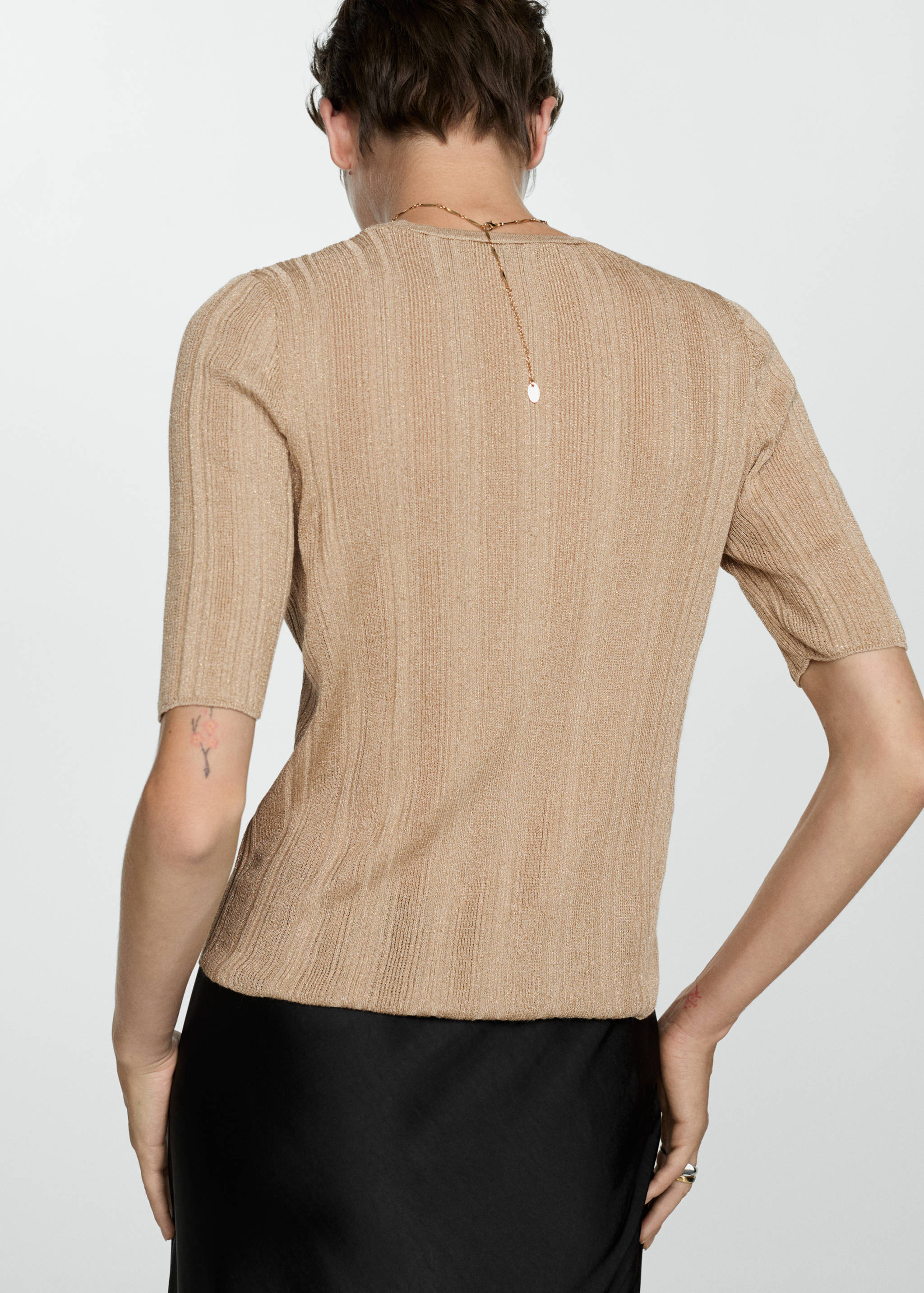 Lurex knitted top - Reverse of the article