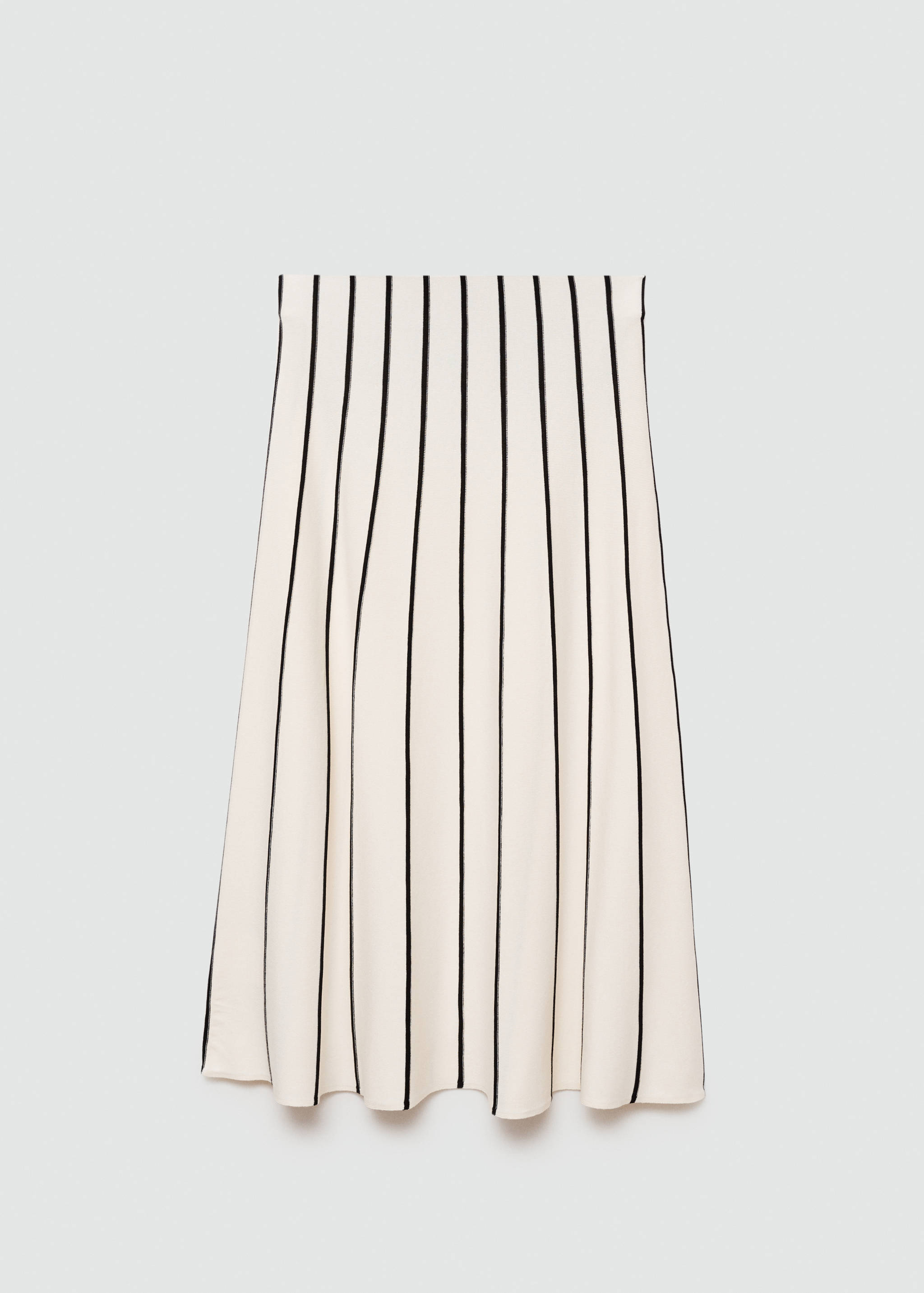 条纹针织半身裙 - null