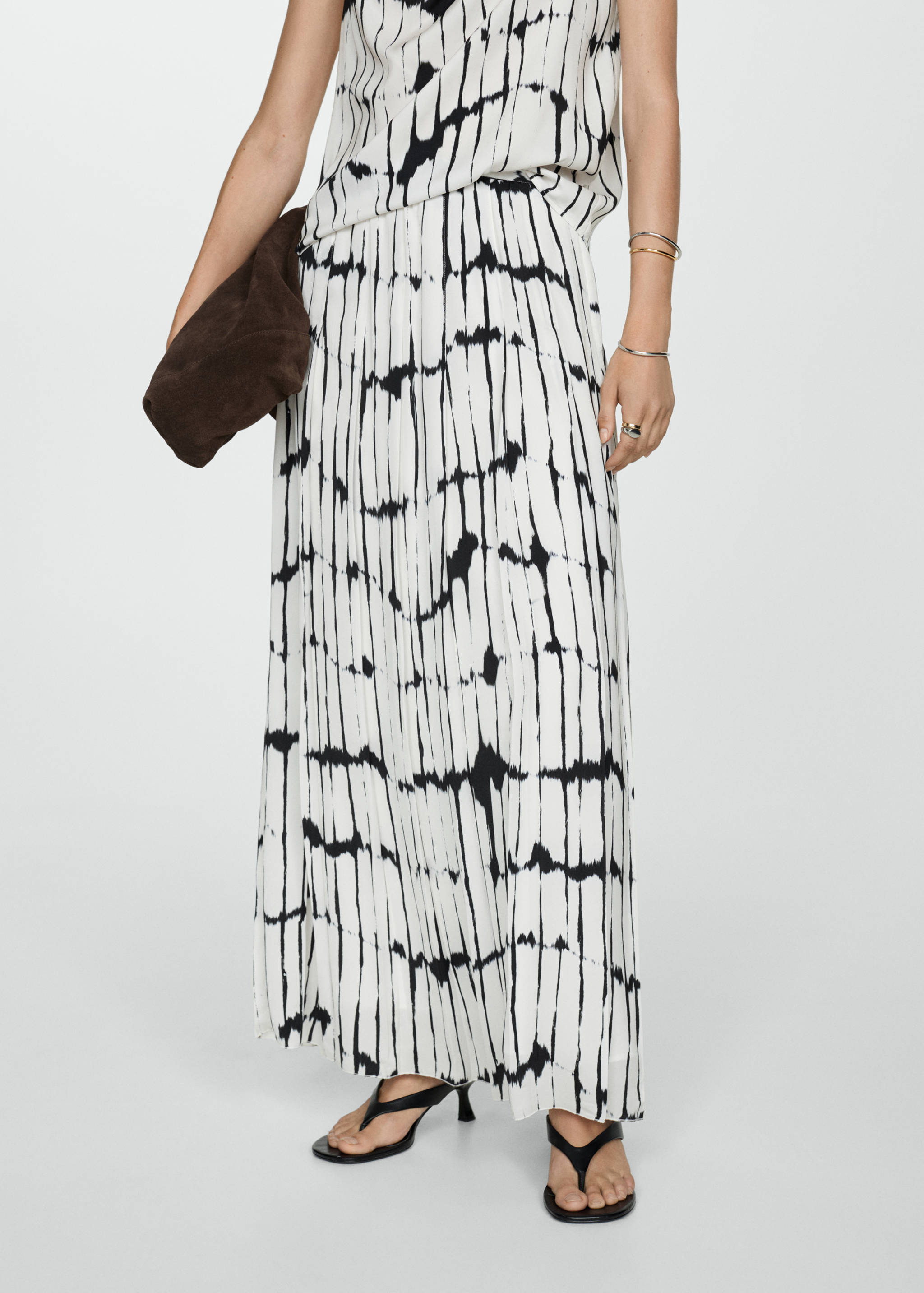 Long striped skirt - Medium plane