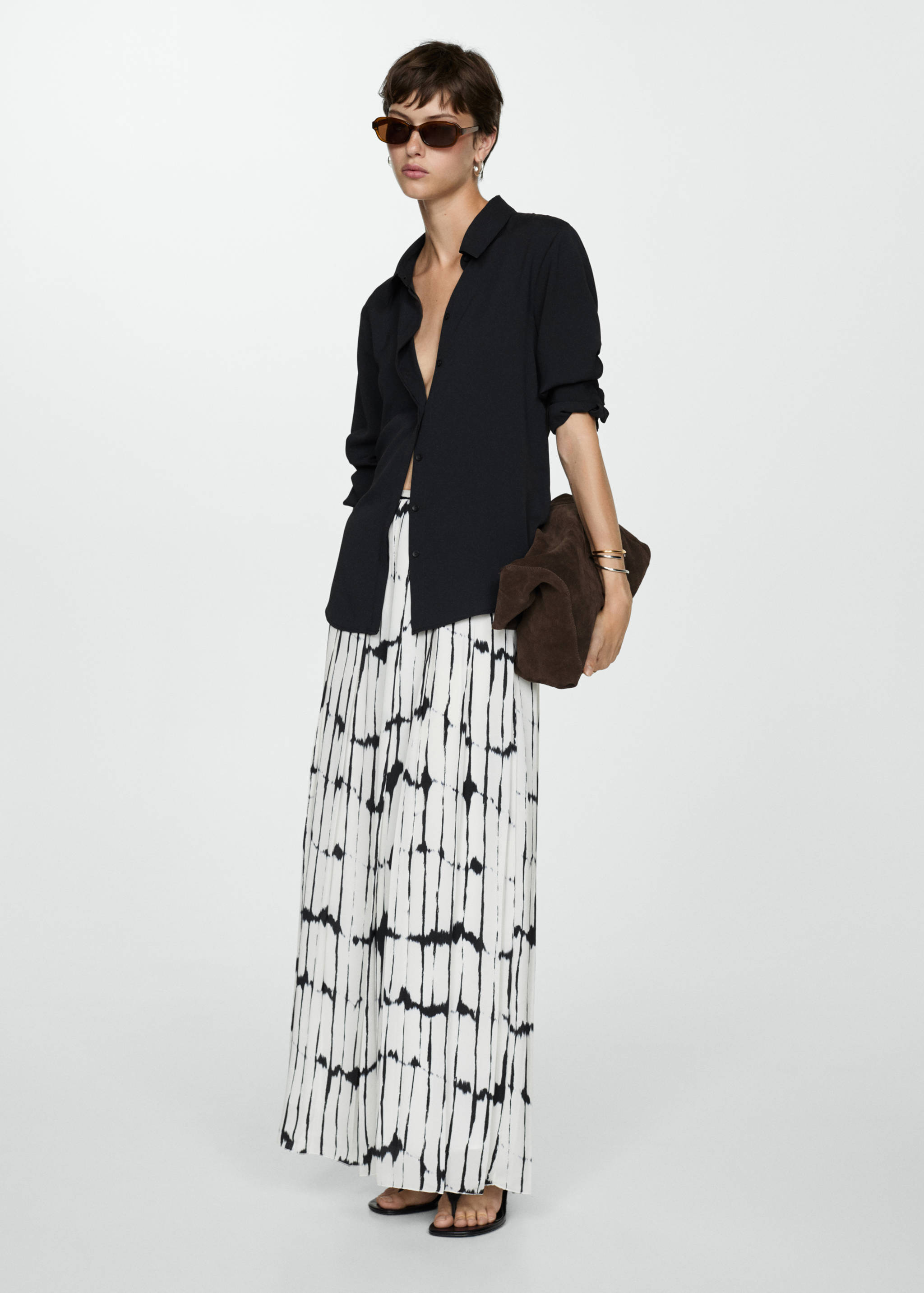 Long striped skirt - Details of the article 2