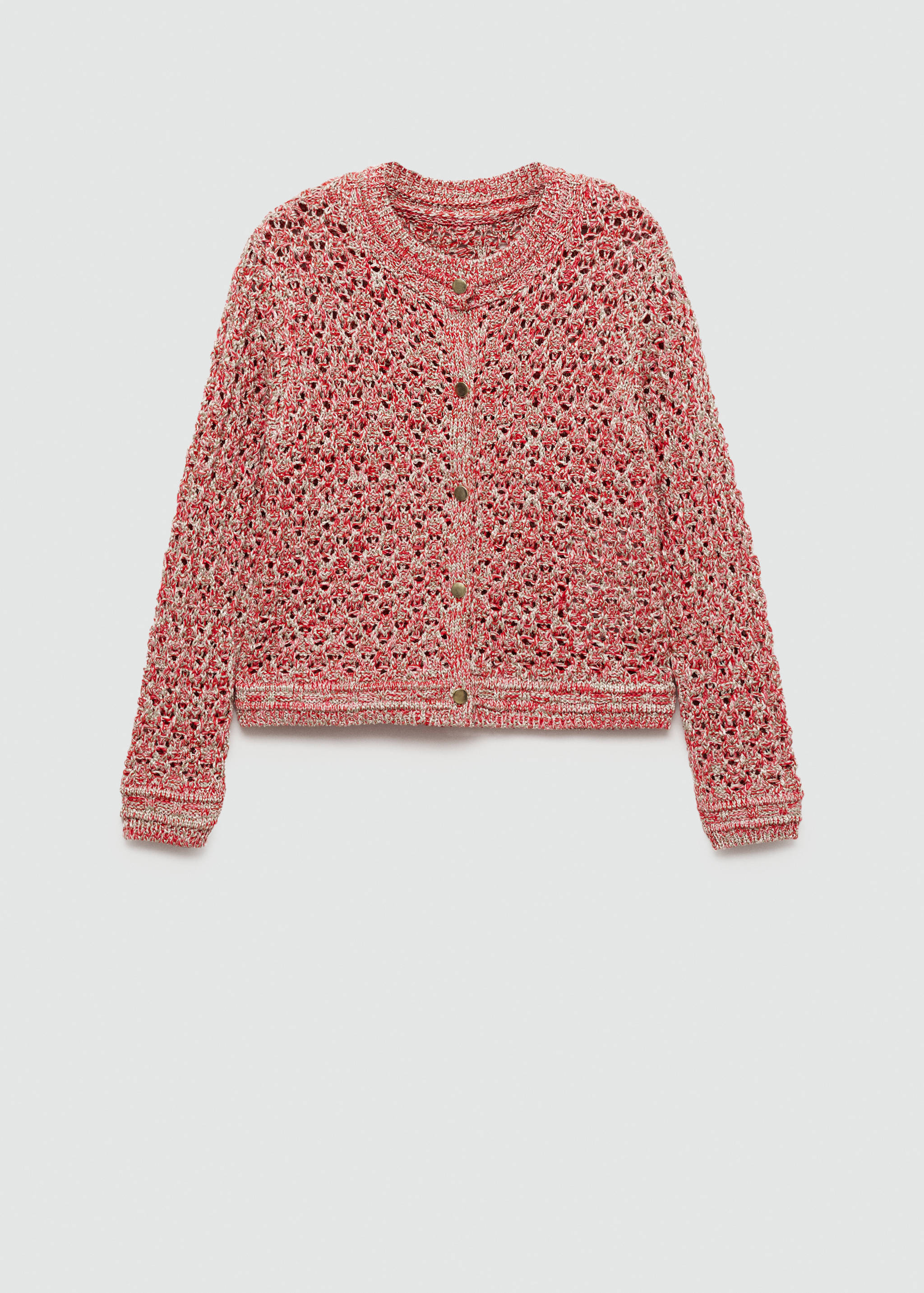 Lurex cardigan with lace accents - Article without model