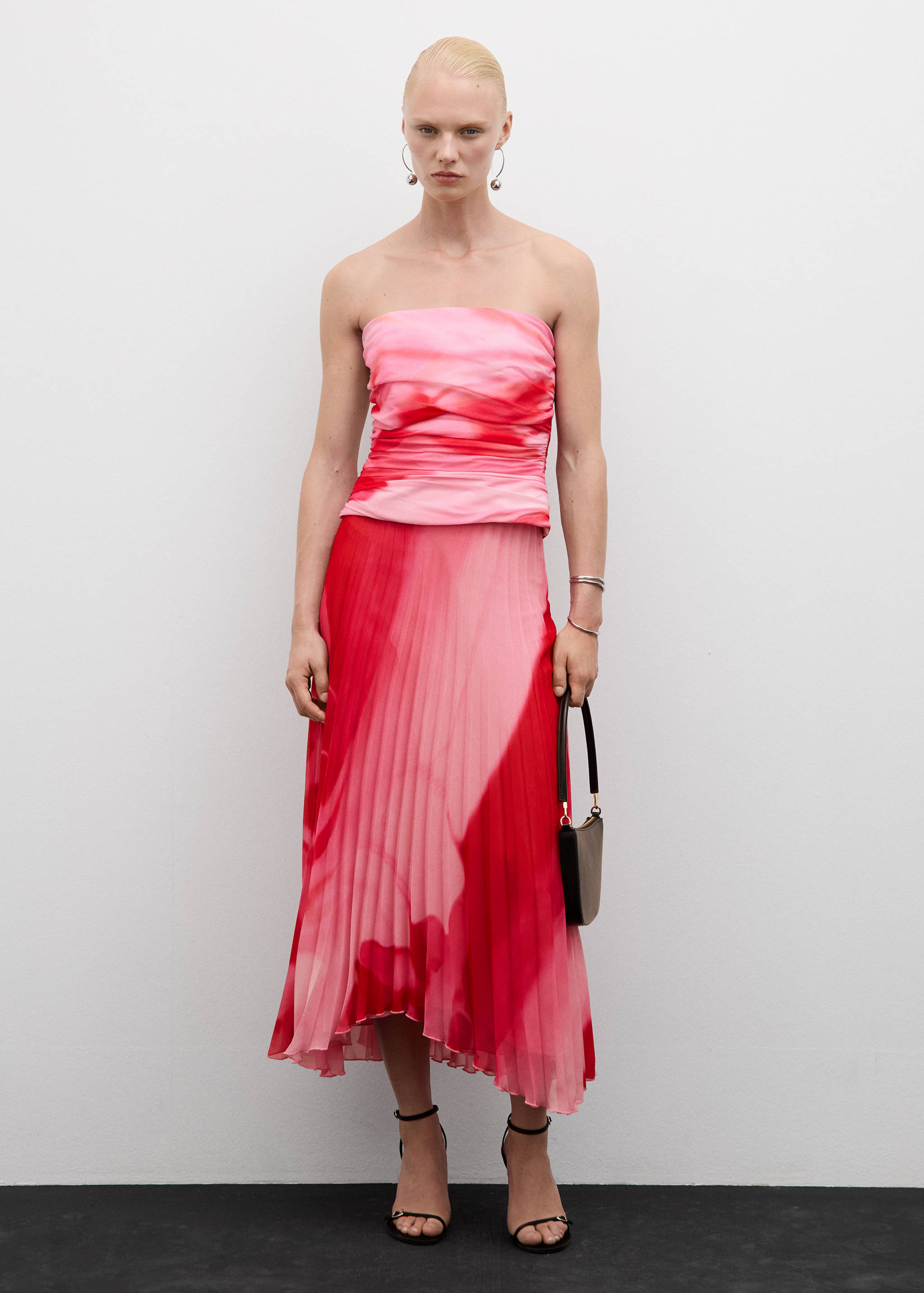 Printed pleated skirt - General plane