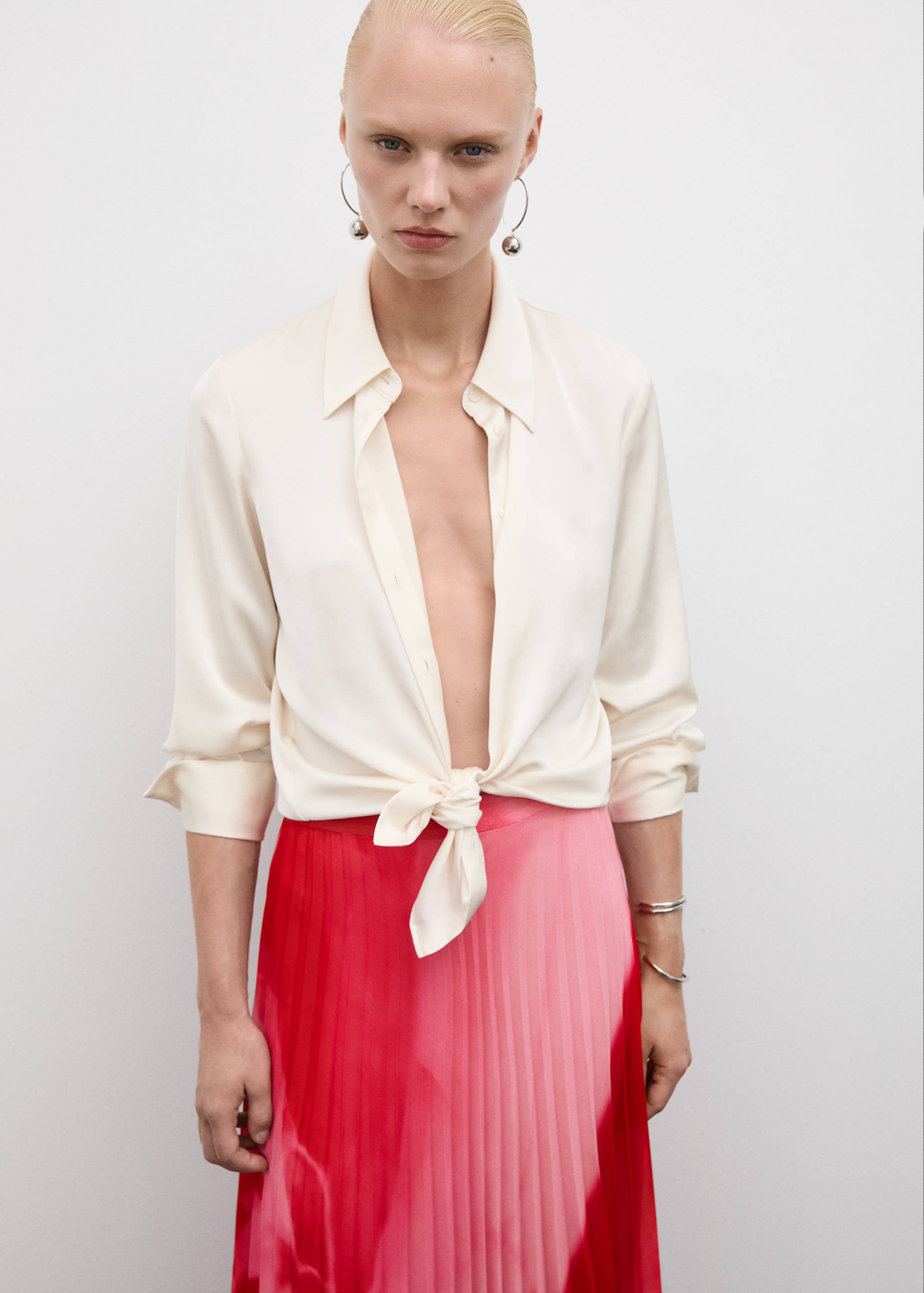 Printed pleated skirt - Details of the article 1