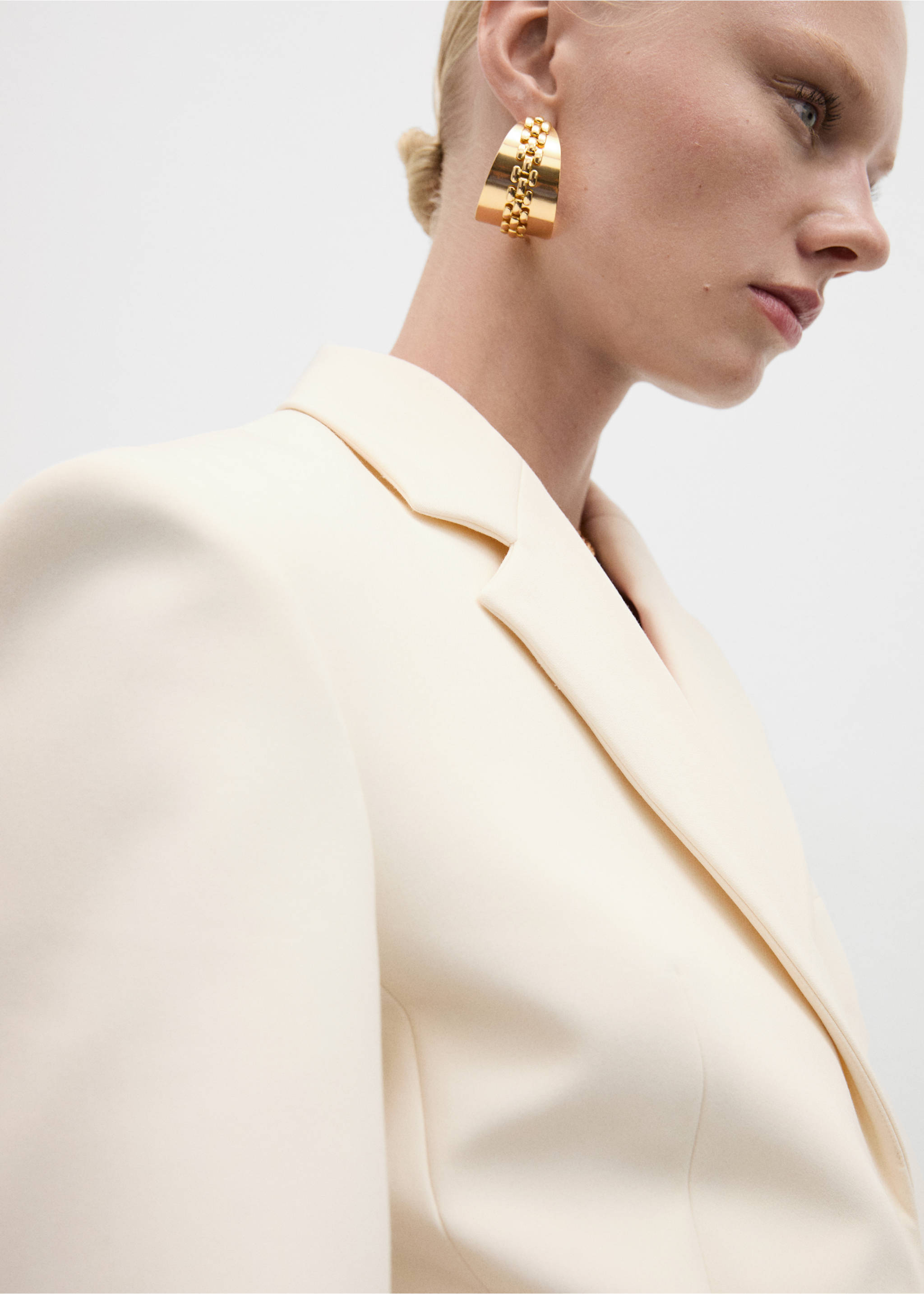 Suit jacket with belt - Деталь изделия 1, Экрю. Ref: 77084071-00.