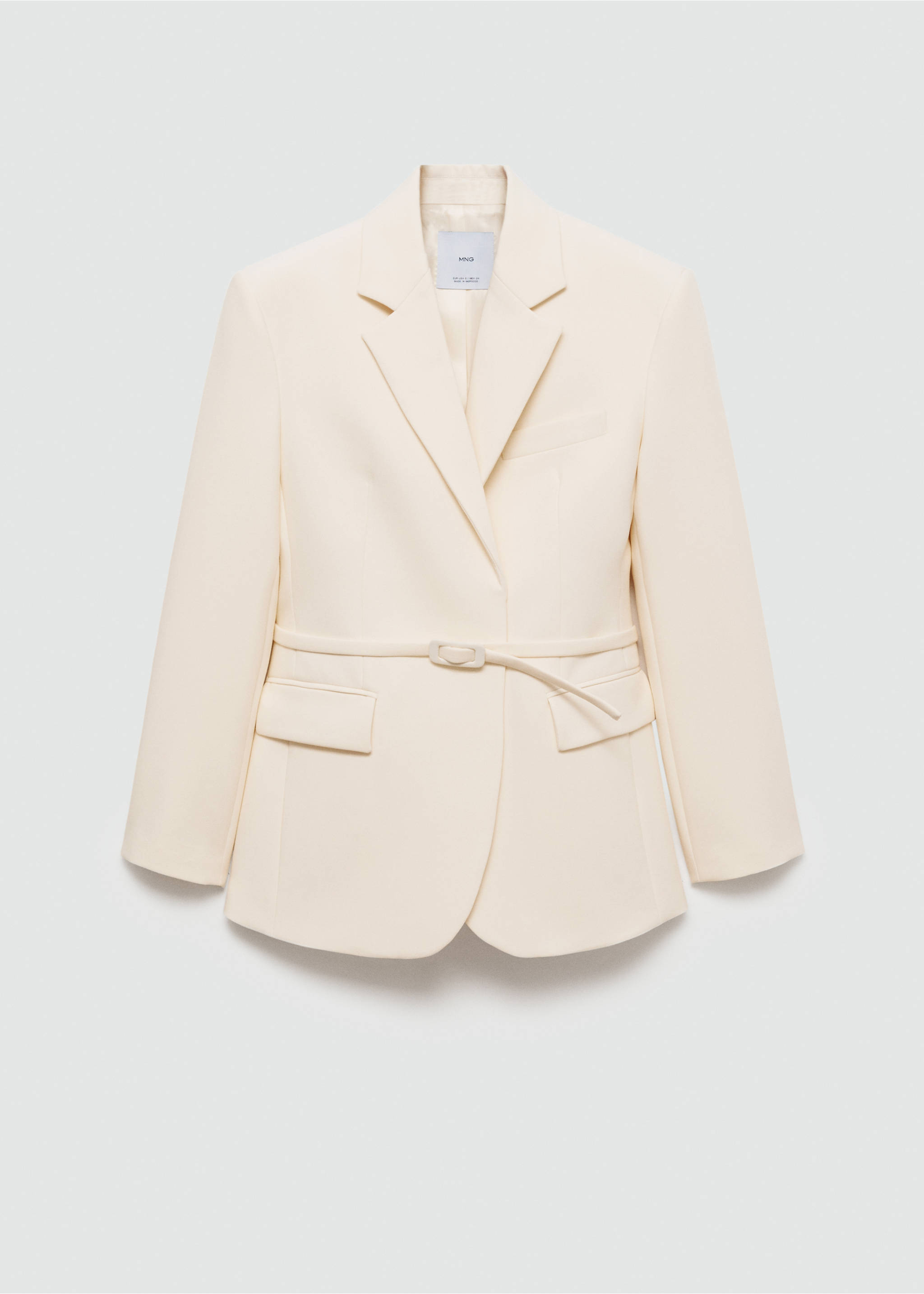 Suit jacket with belt - Изделие без модели, Экрю. Ref: 77084071-00.