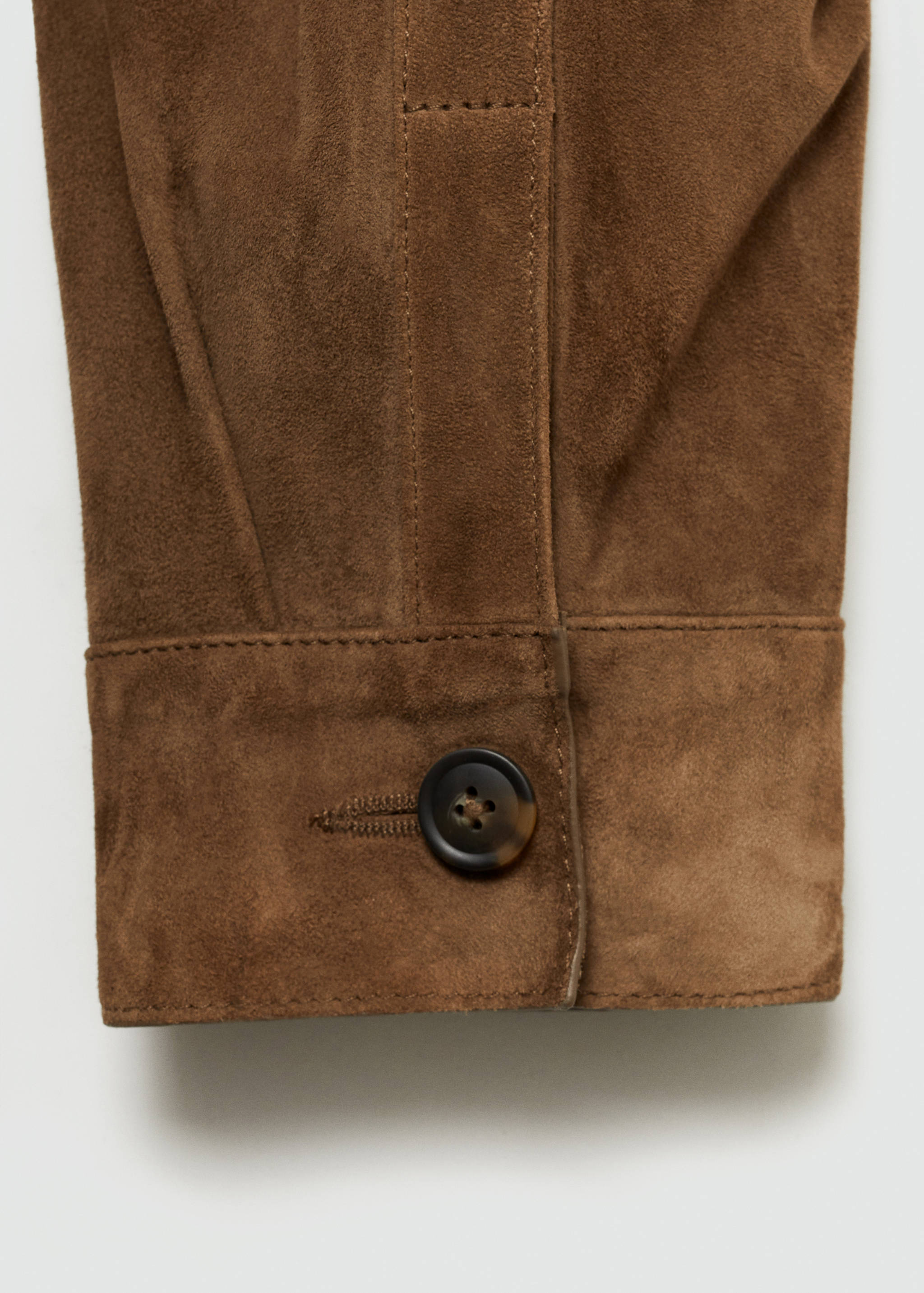 100% suede overshirt with pockets - Details of the article 0